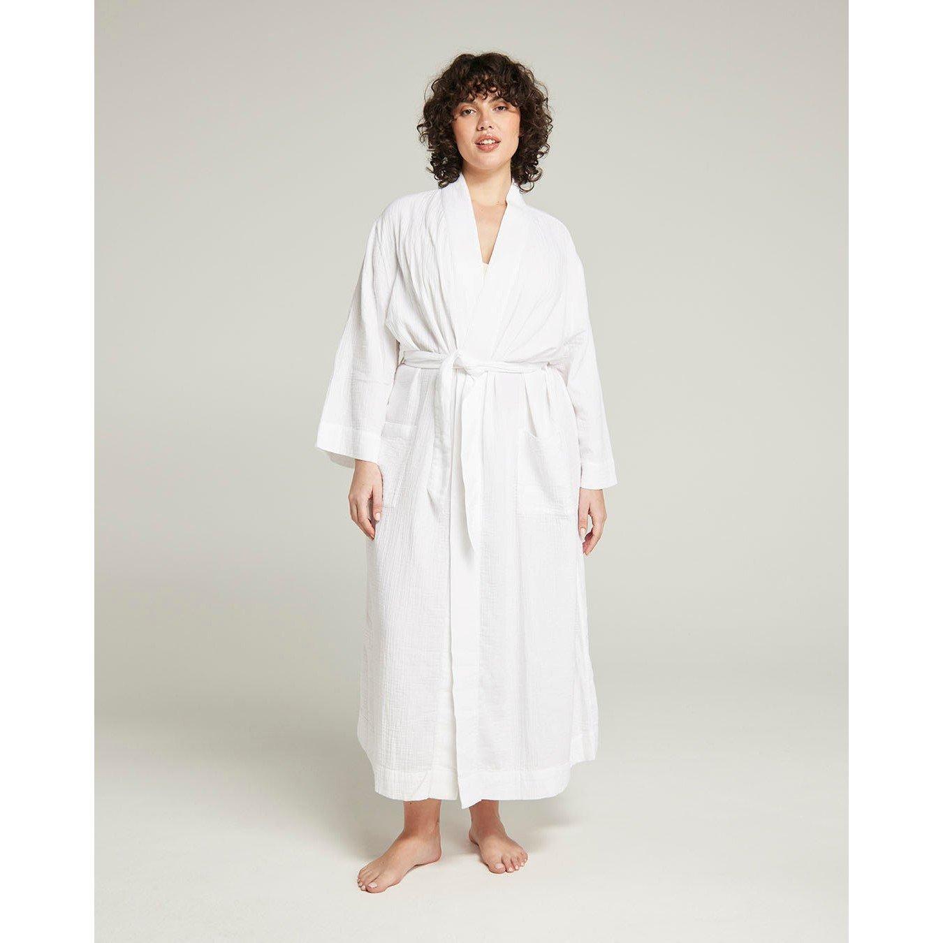 White - Nudea - THE CLASSIC BELTED ROBE - 4