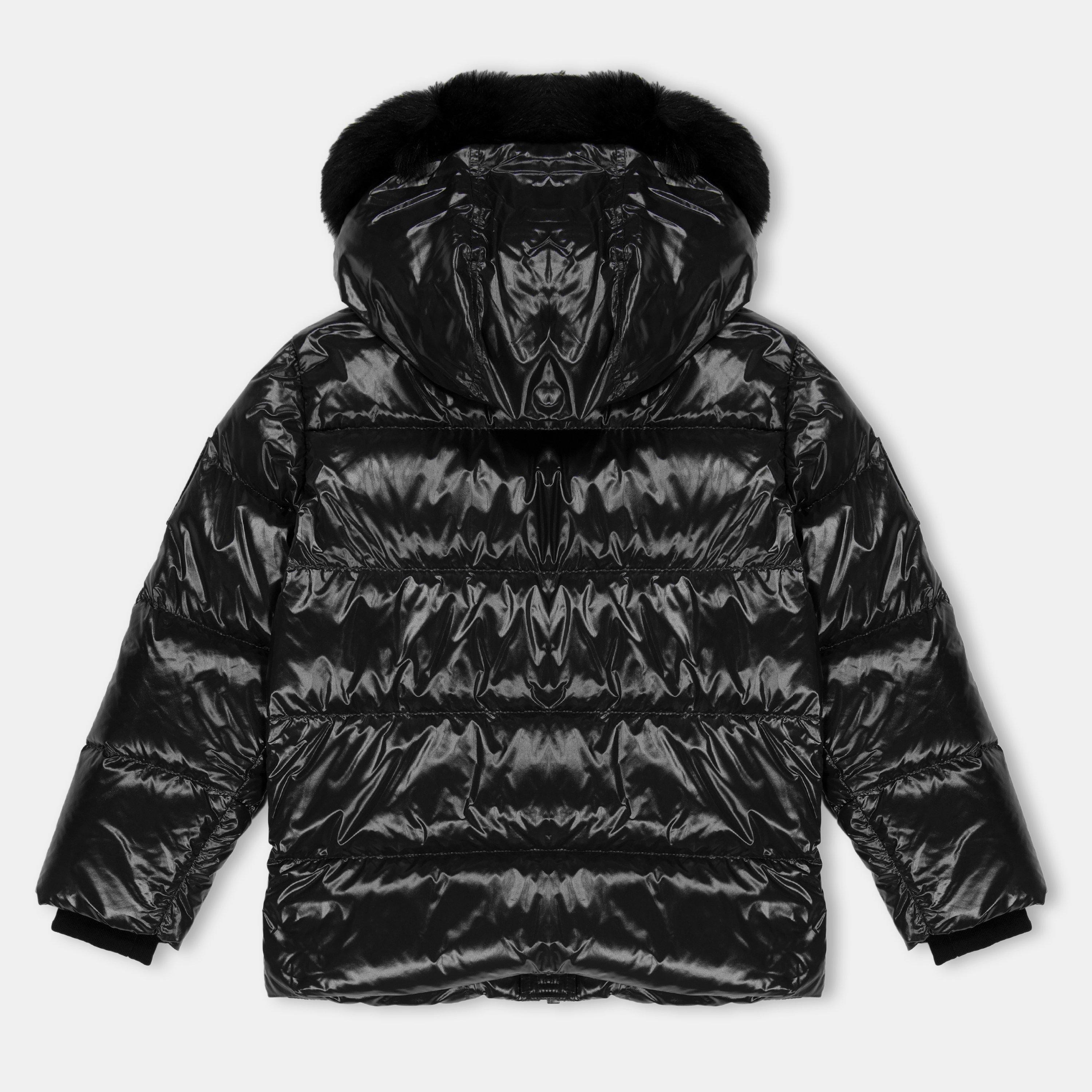 Blk/Blk 305 - Moose Knuckles - Unisex Kids' Kings Shorts Insulated Weather Resistant Short Puffer Jacket - 2