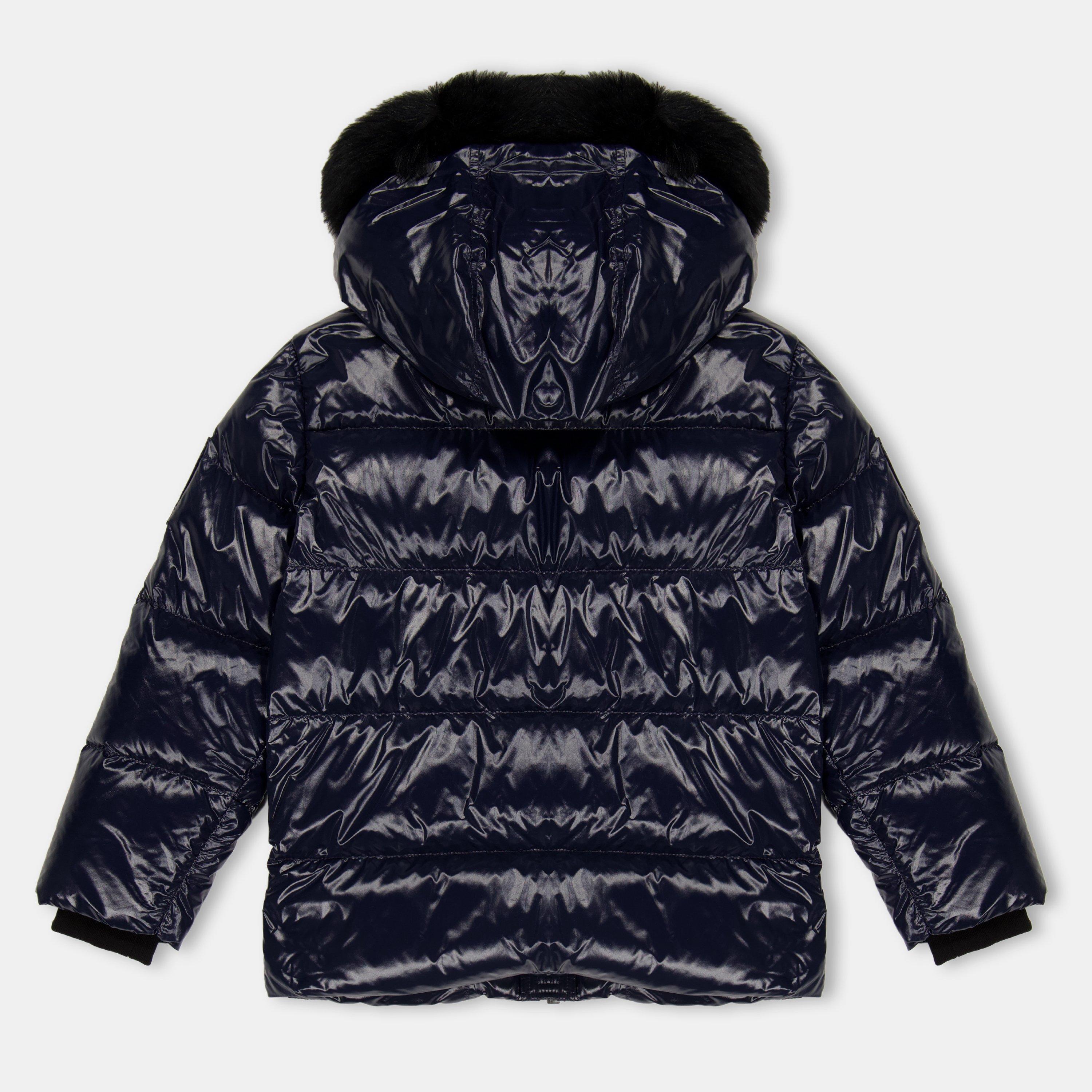 Navy/Blk 546 - Moose Knuckles - Unisex Kids' Kings Shorts Insulated Short Puffer Jacket - 2