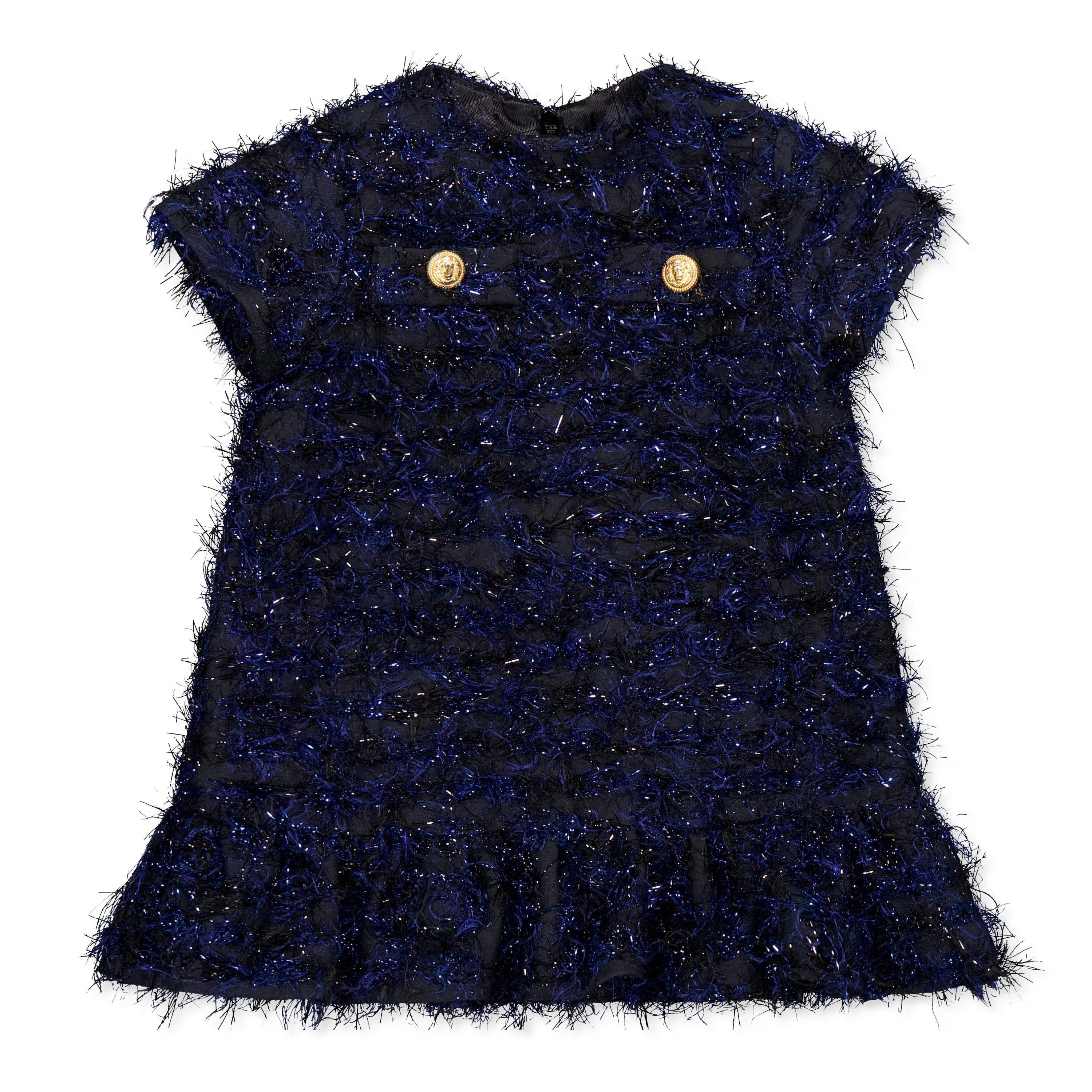 Azzurro - Balmain - Kids' Boucle Mini Dress - 1