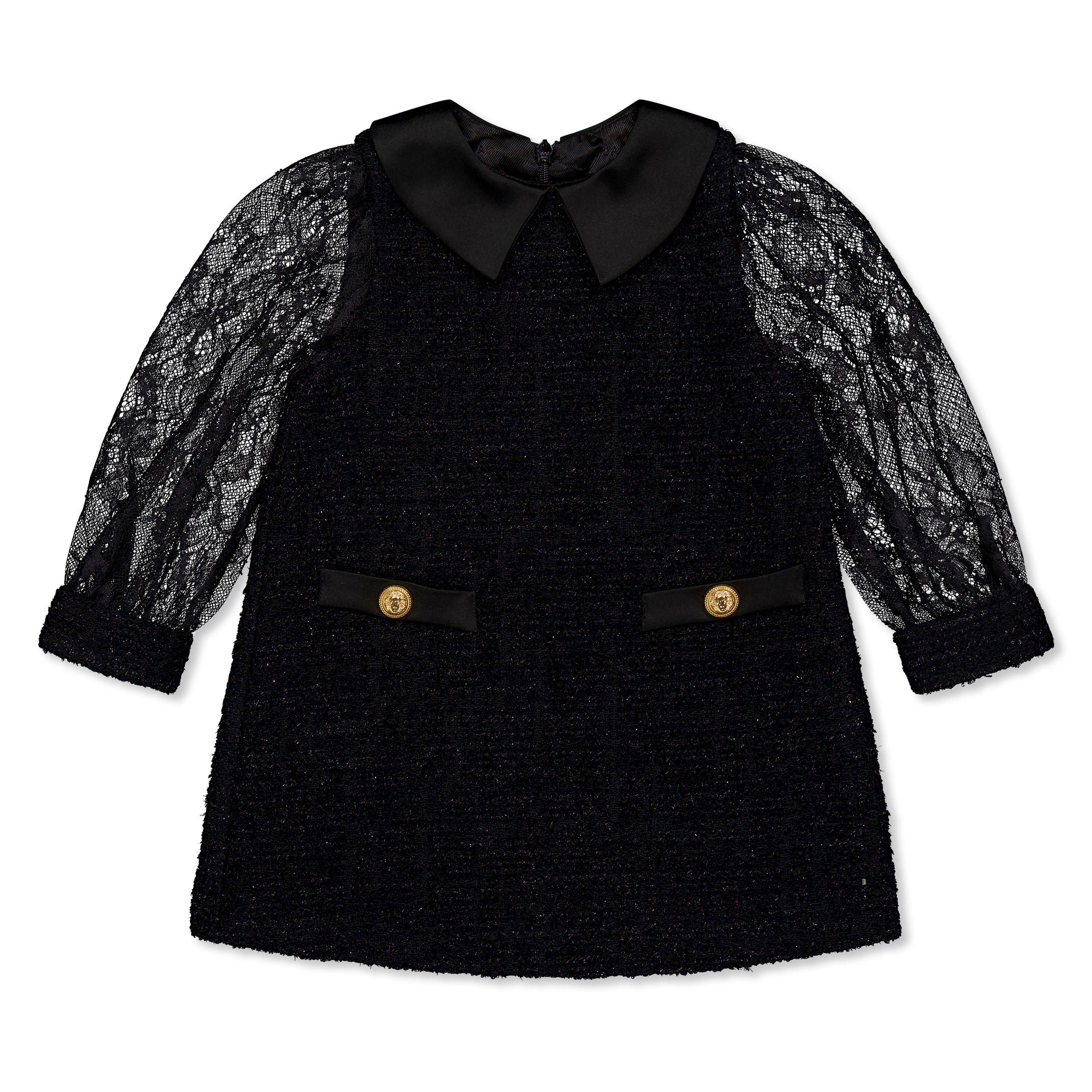 black/blue - Balmain - Kids' Logo Mini Dress - 1