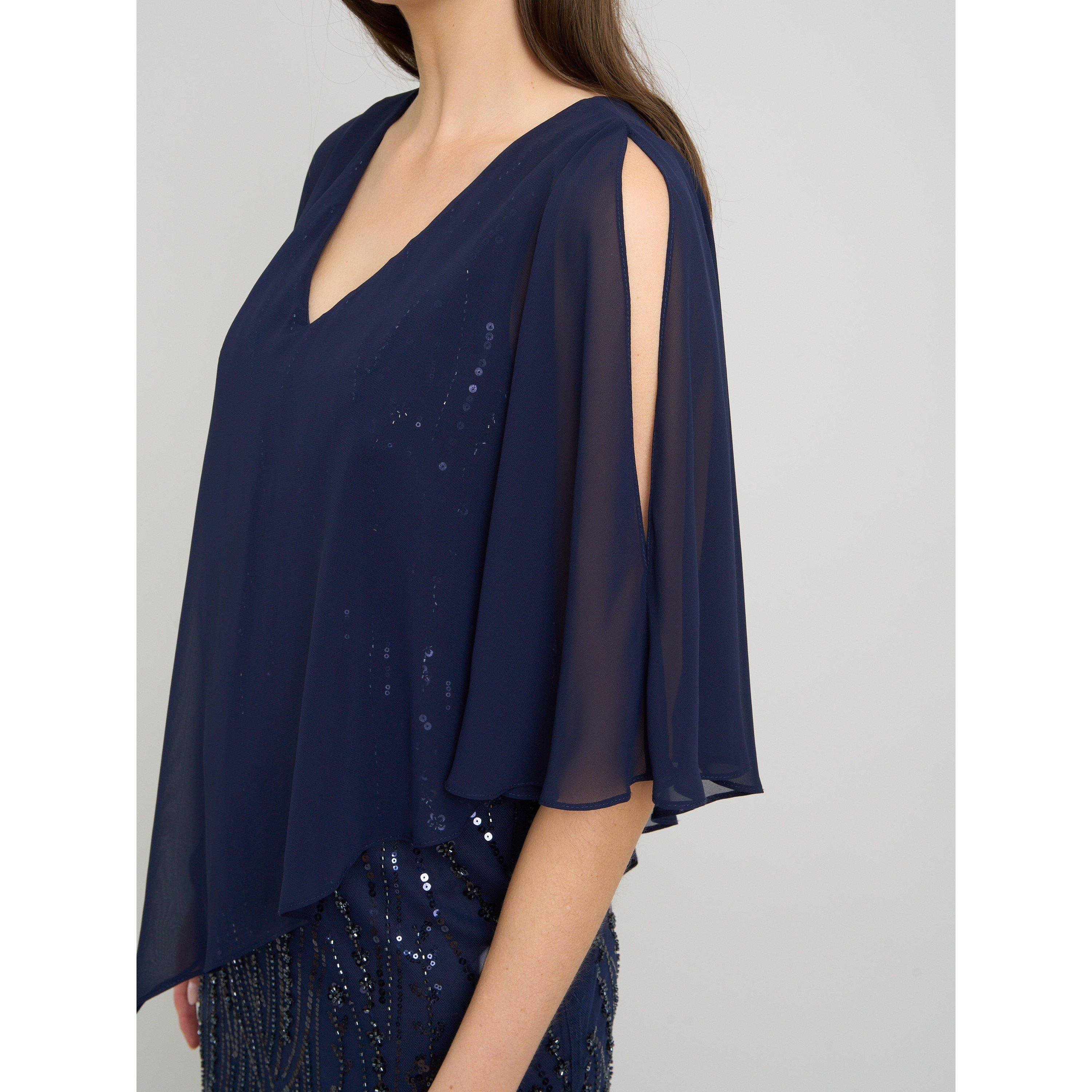 Navy - Gina Bacconi - Leslie Embellished Maxi Dress - 5