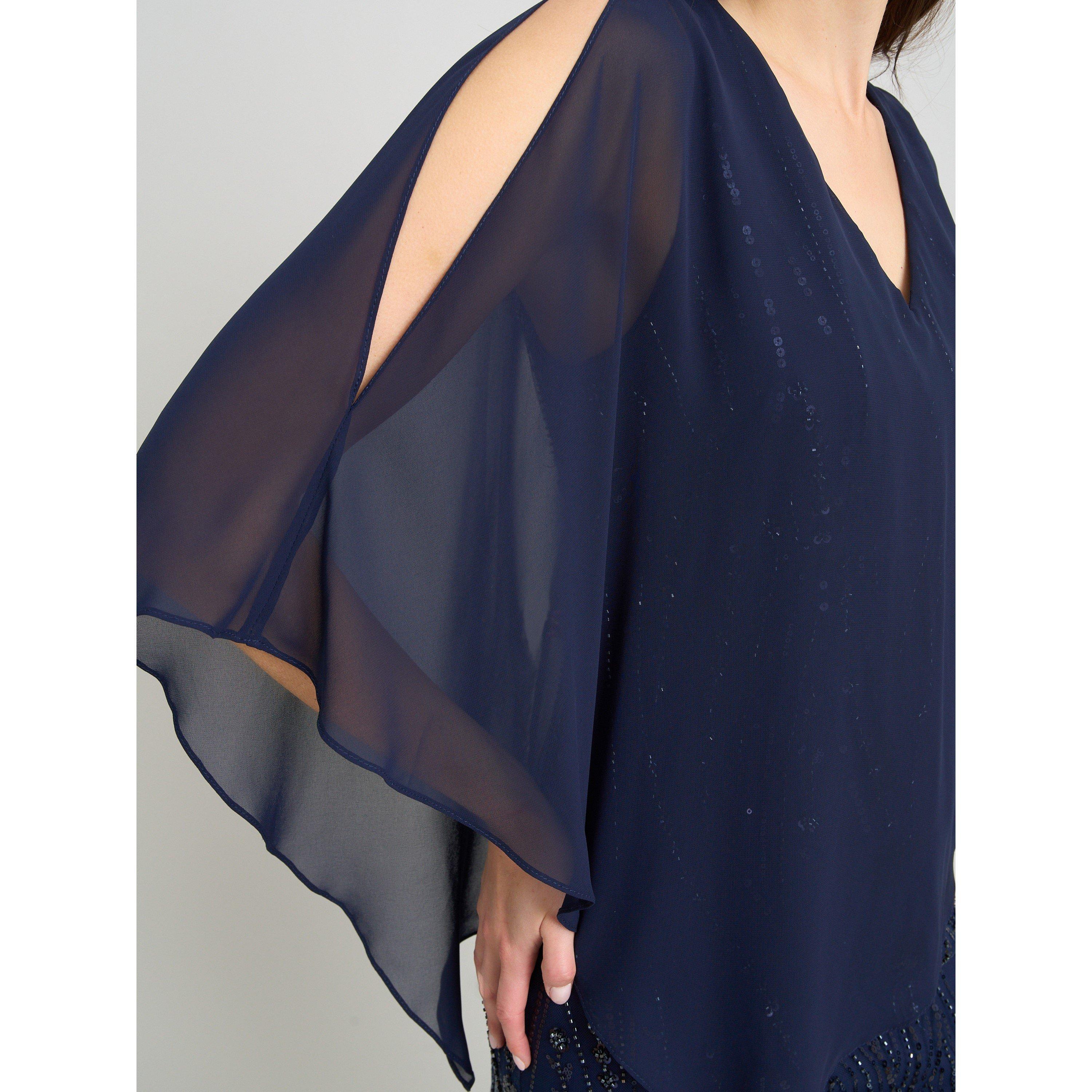 Navy - Gina Bacconi - Leslie Embellished Maxi Dress - 7