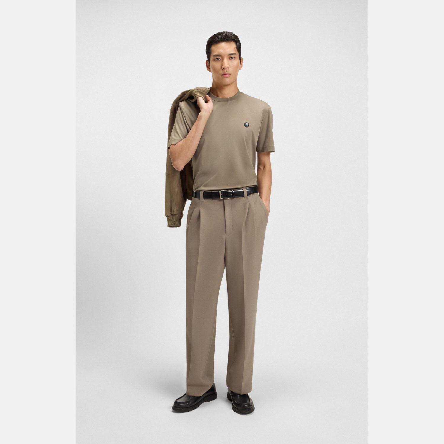 Brown - Boss - C-Taut 01 Double B Monogram T-Shirt - 4