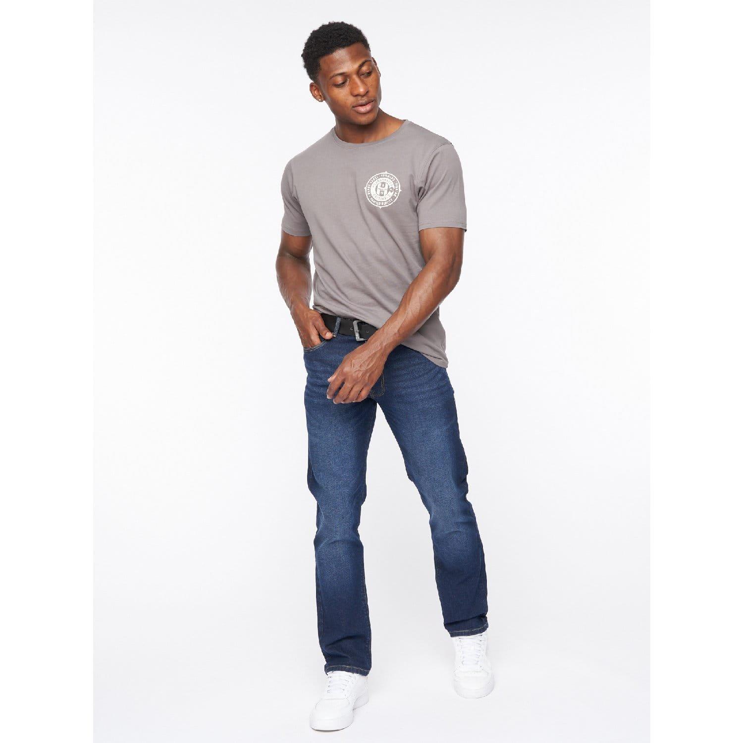 Blue - Crosshatch - Cadman Straight-Fit Jeans - 3