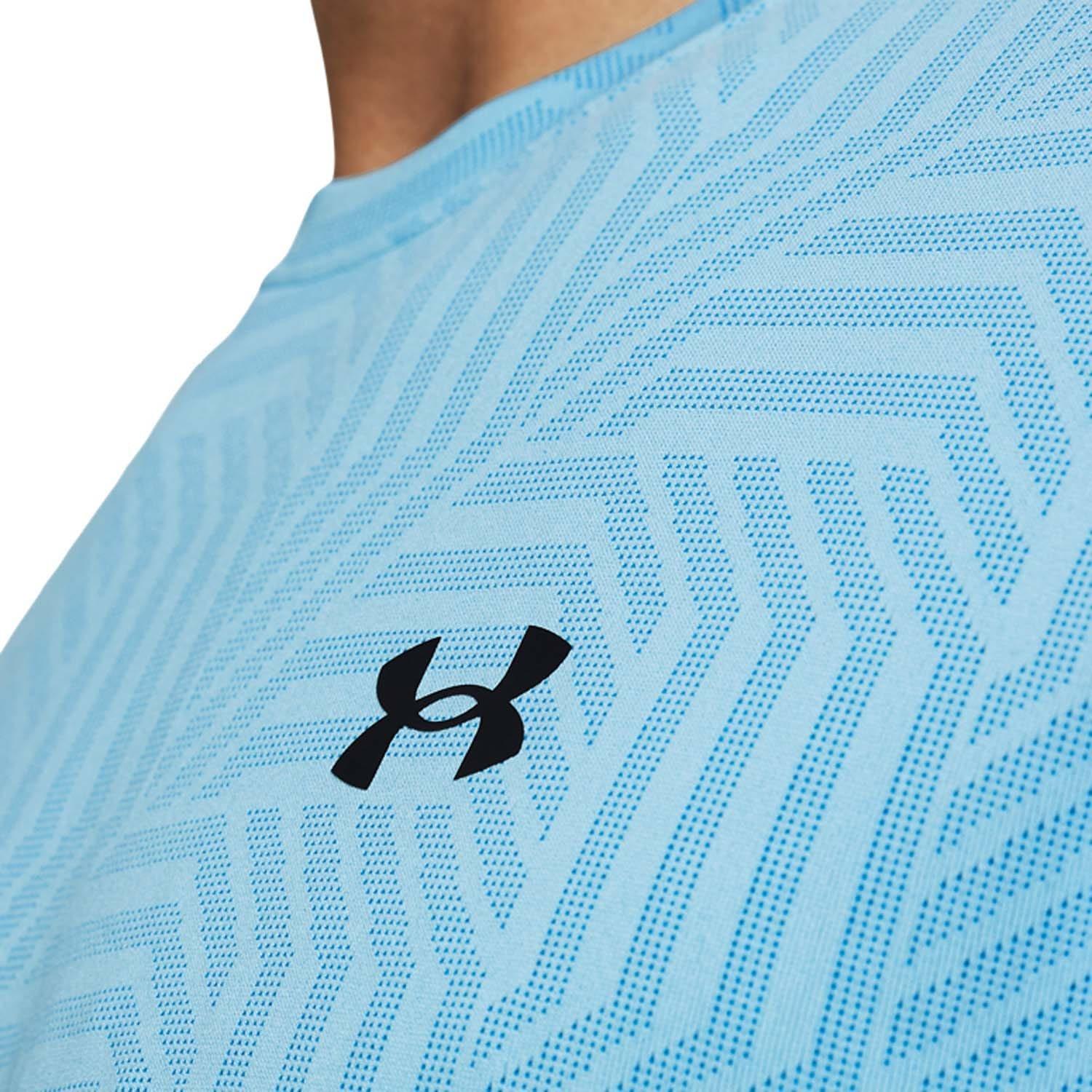 Blue - Under Armour - Tech Vent Geotessa T-Shirt - 5