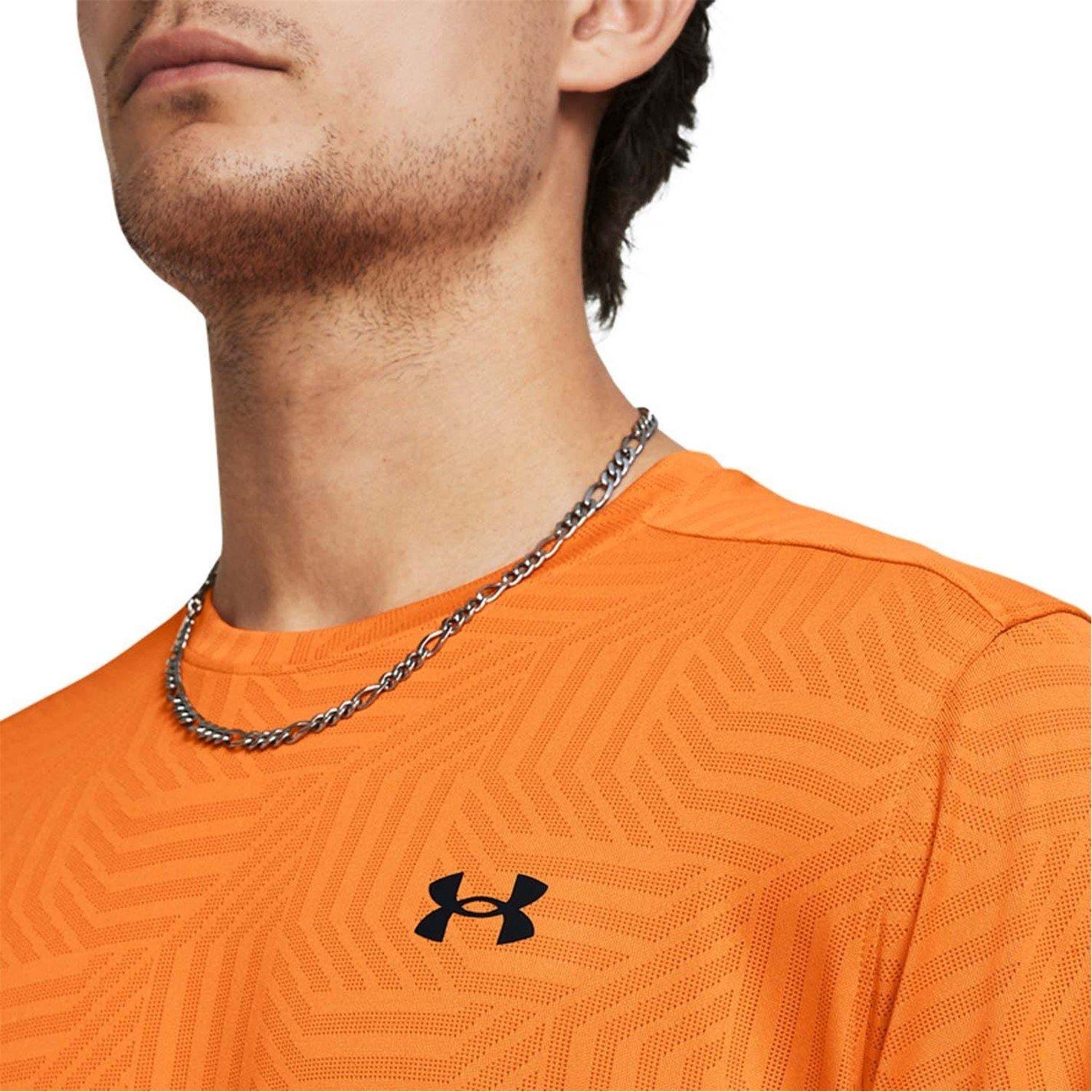 Orange - Under Armour - Tech Vent Geotessa Short Sleeve T-Shirt - 3