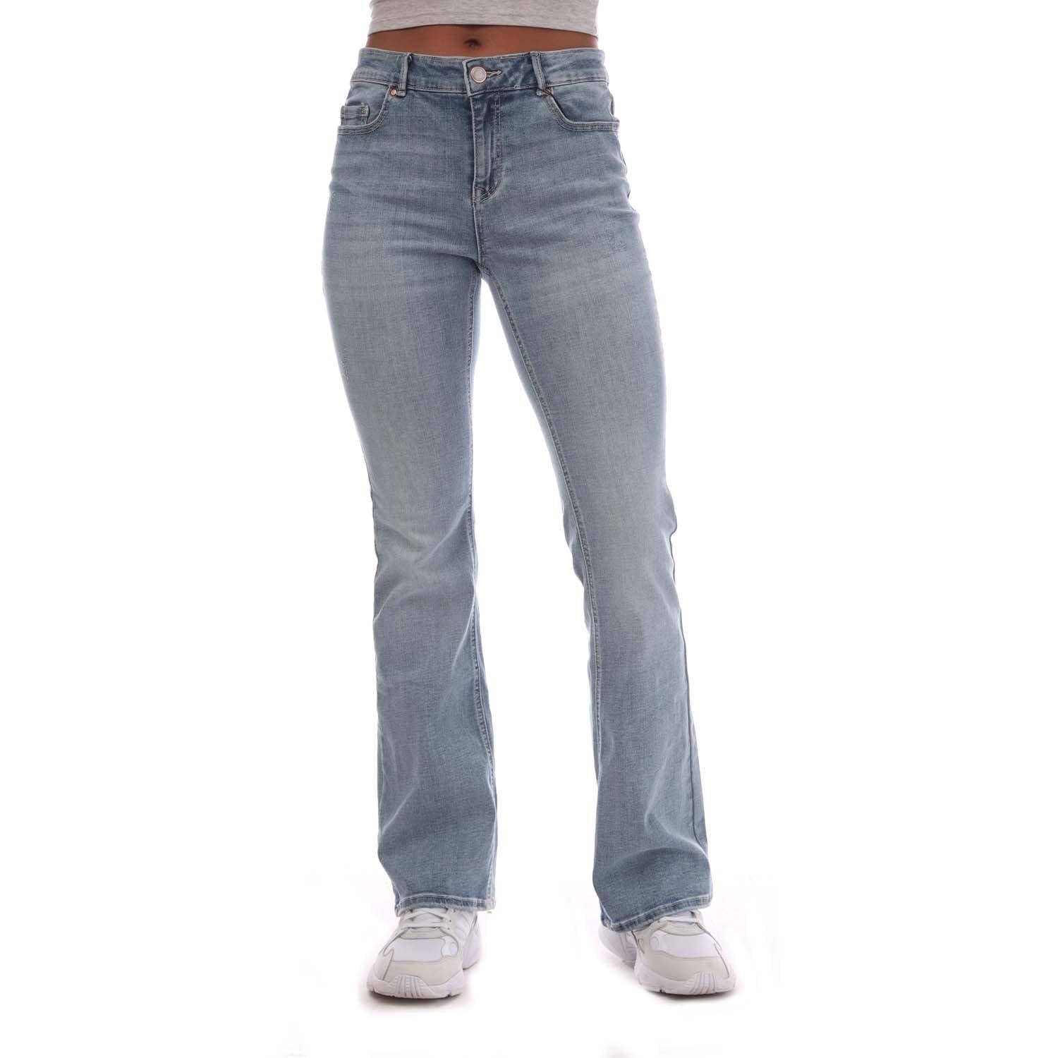 Light Blue - Vero Moda - Flash Mid Rise Flared Jeans - 1