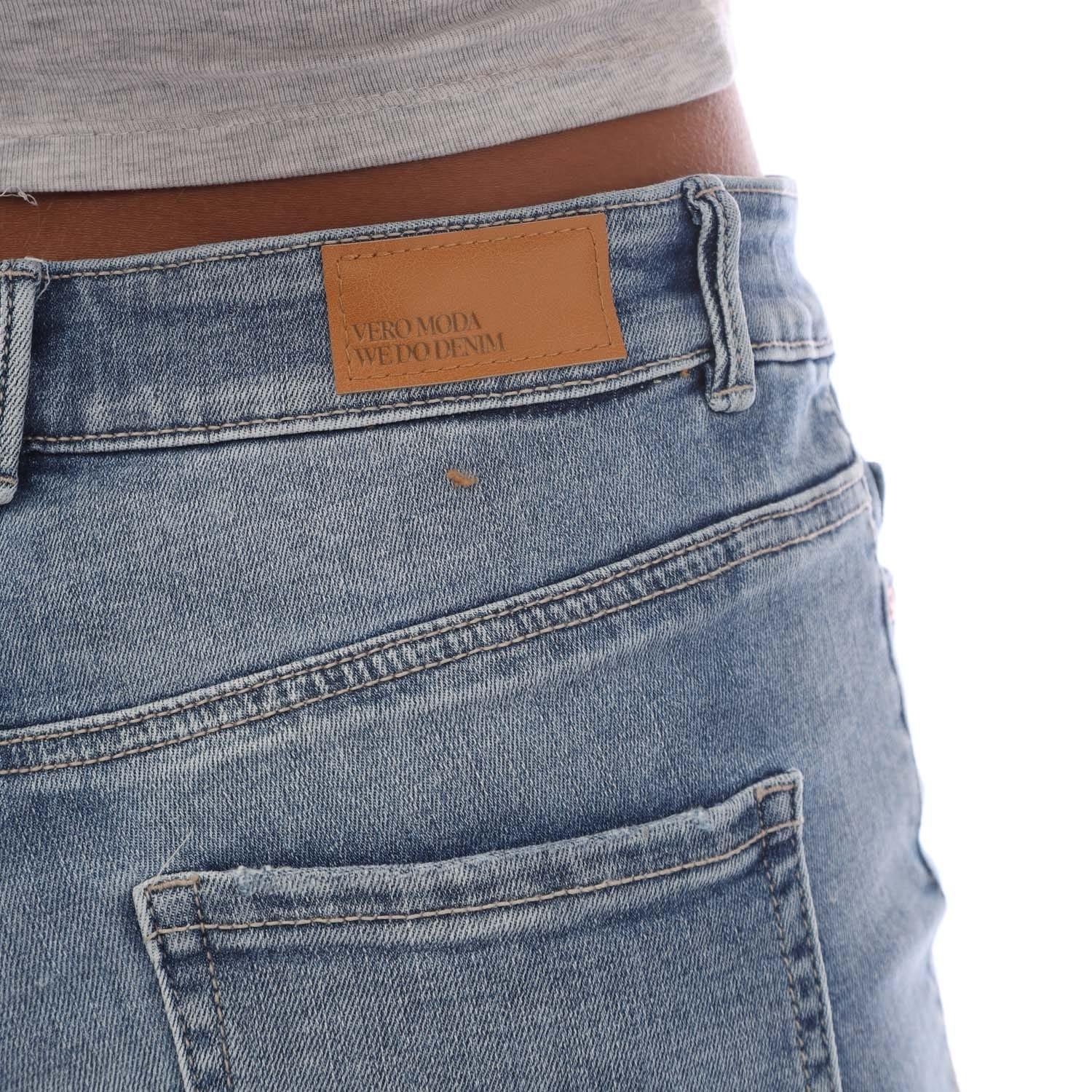 Light Blue - Vero Moda - Flash Mid Rise Flared Jeans - 3