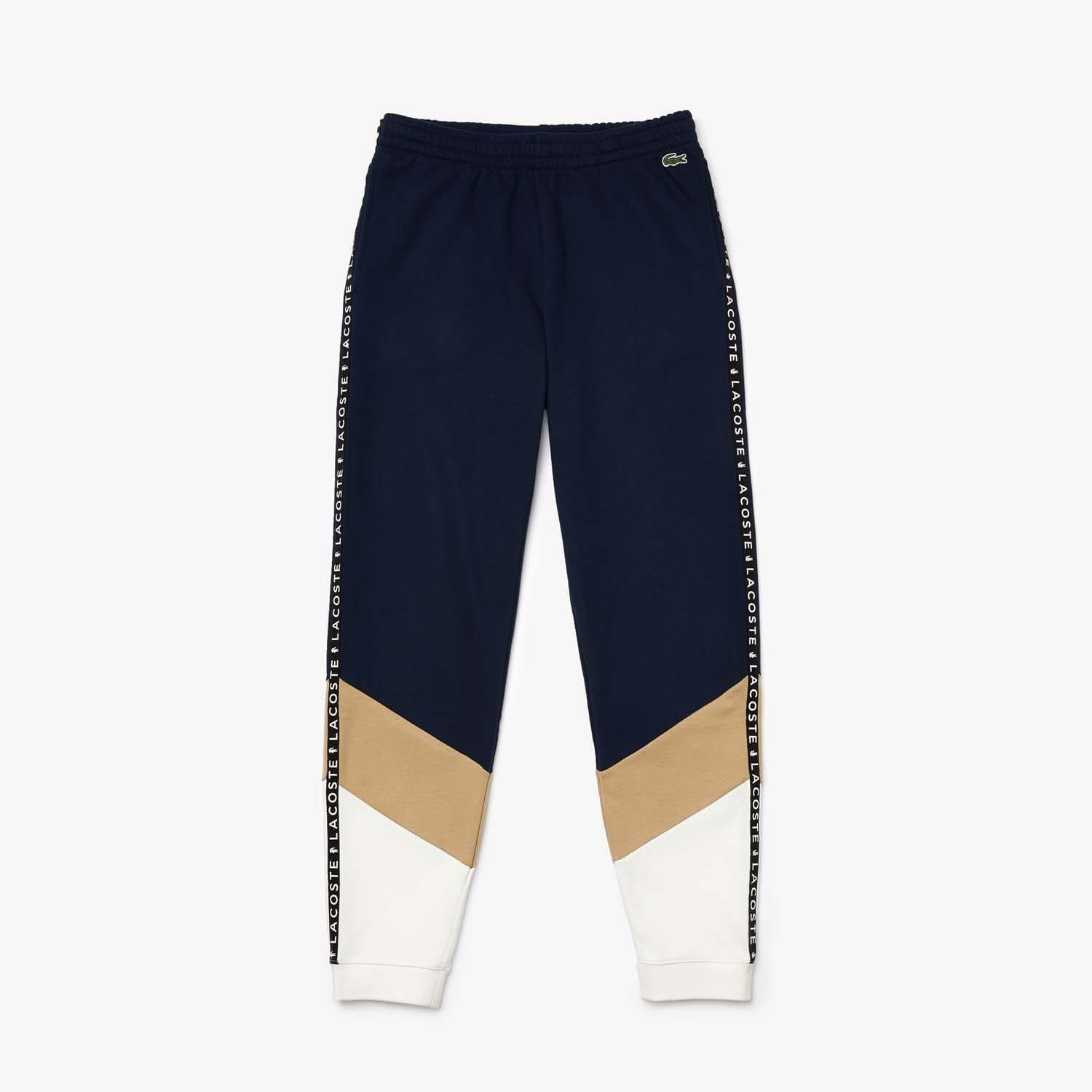 Navy - Lacoste - Signature Stripe Colourblock Sweatpants - 1