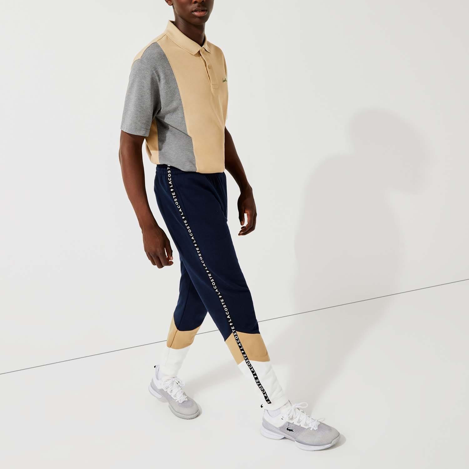 Navy - Lacoste - Signature Stripe Colourblock Sweatpants - 2