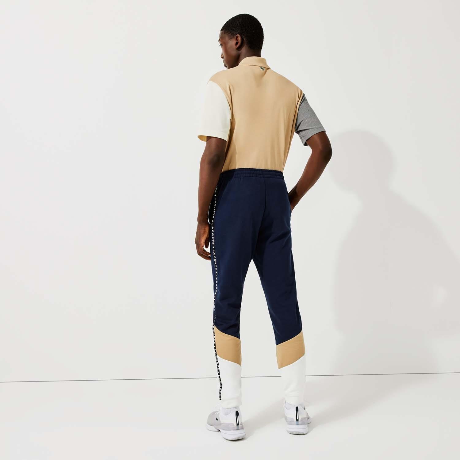 Navy - Lacoste - Signature Stripe Colourblock Sweatpants - 3
