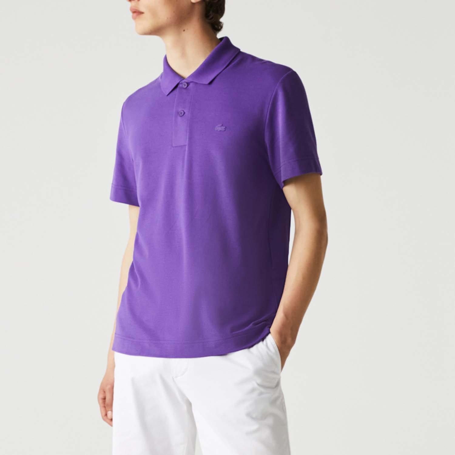 Purple - Lacoste - Regular Fit Light Breathable Piqu¿ Polo Shirt - 1