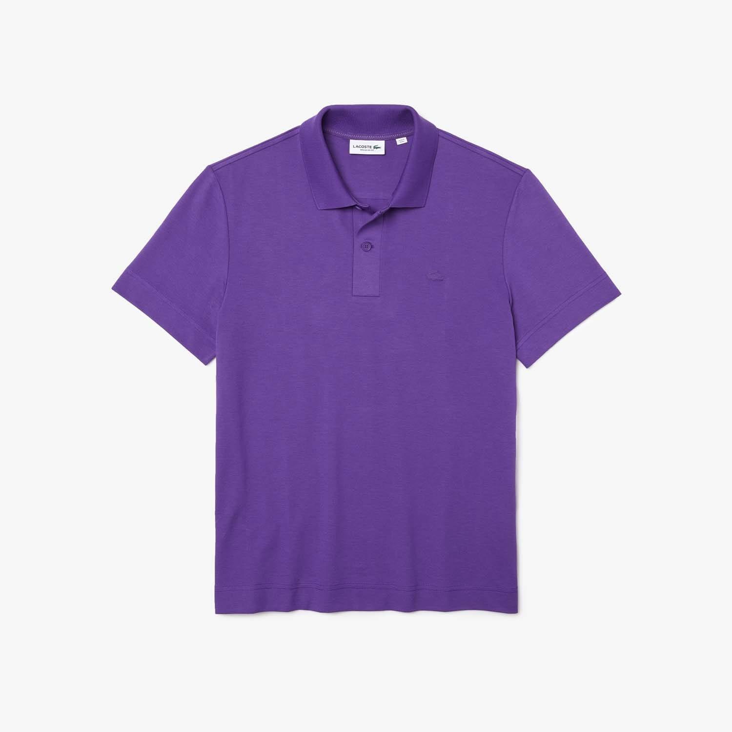 Purple - Lacoste - Regular Fit Light Breathable Piqu¿ Polo Shirt - 3