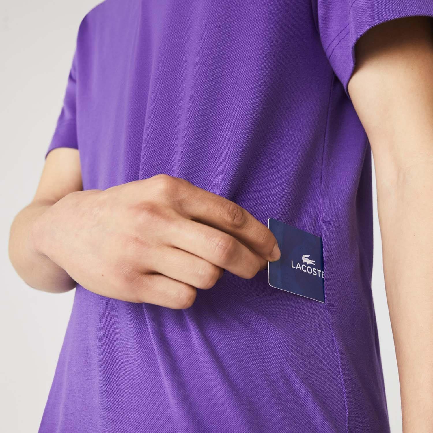 Purple - Lacoste - Regular Fit Light Breathable Piqu¿ Polo Shirt - 5