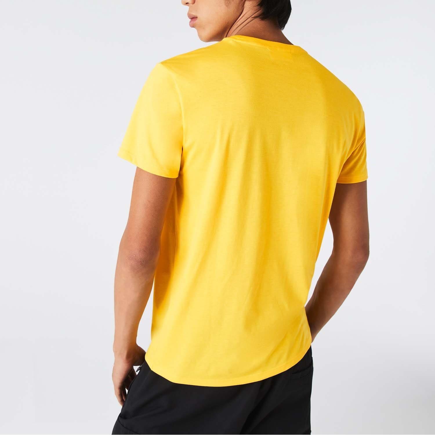 Yellow - Lacoste - Crew Neck Pima Cotton Jersey T-Shirt - 2