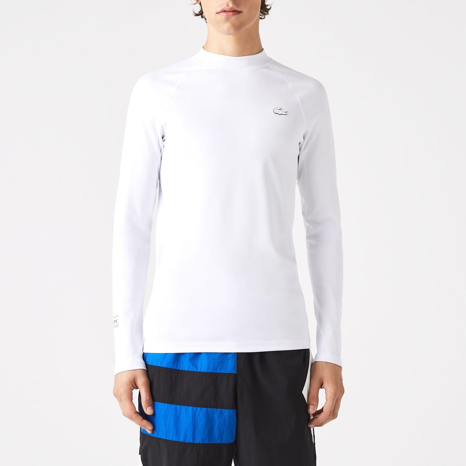 White - Lacoste - Long Sleeved Thermal Training T-Shirt - 1