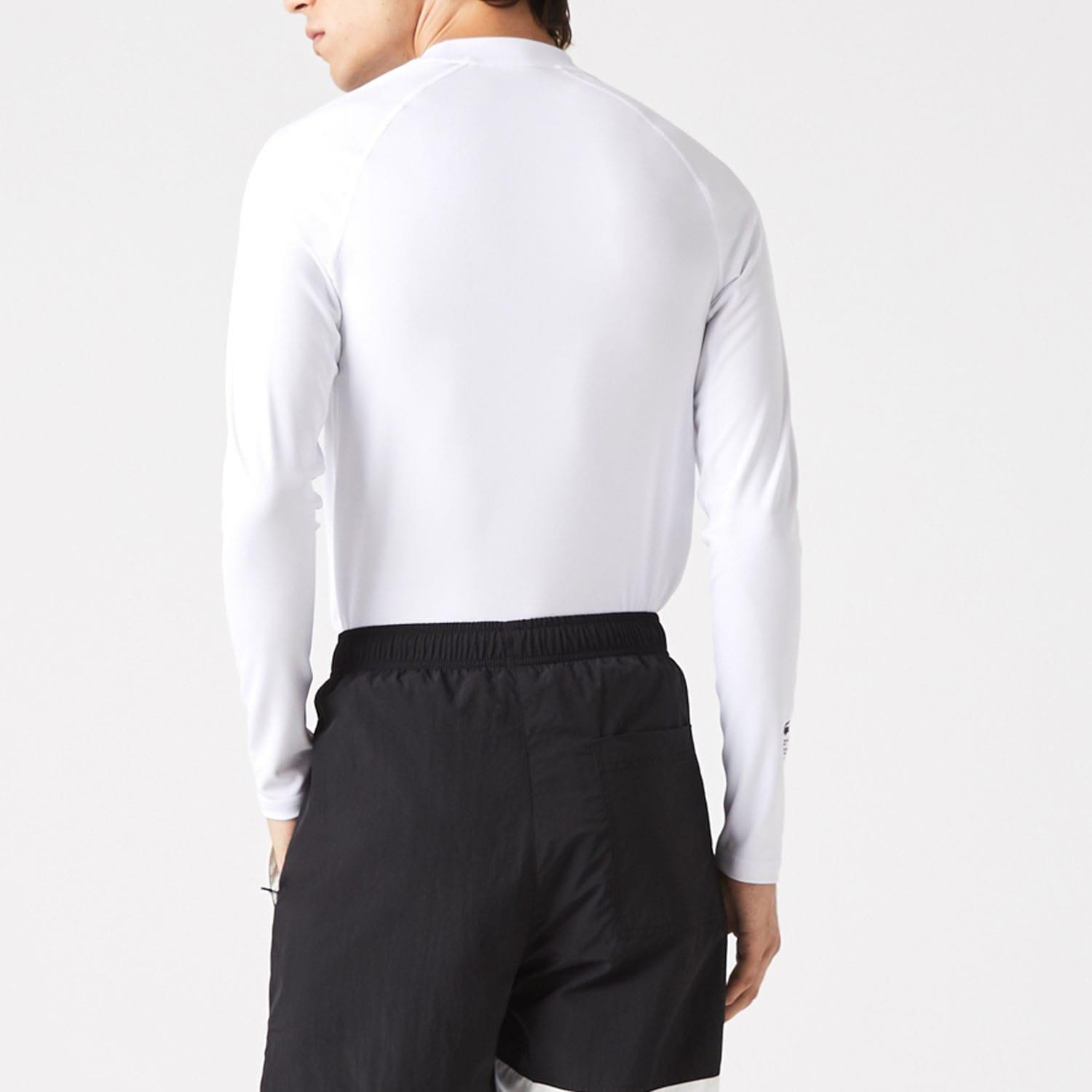 White - Lacoste - Long Sleeved Thermal Training T-Shirt - 2