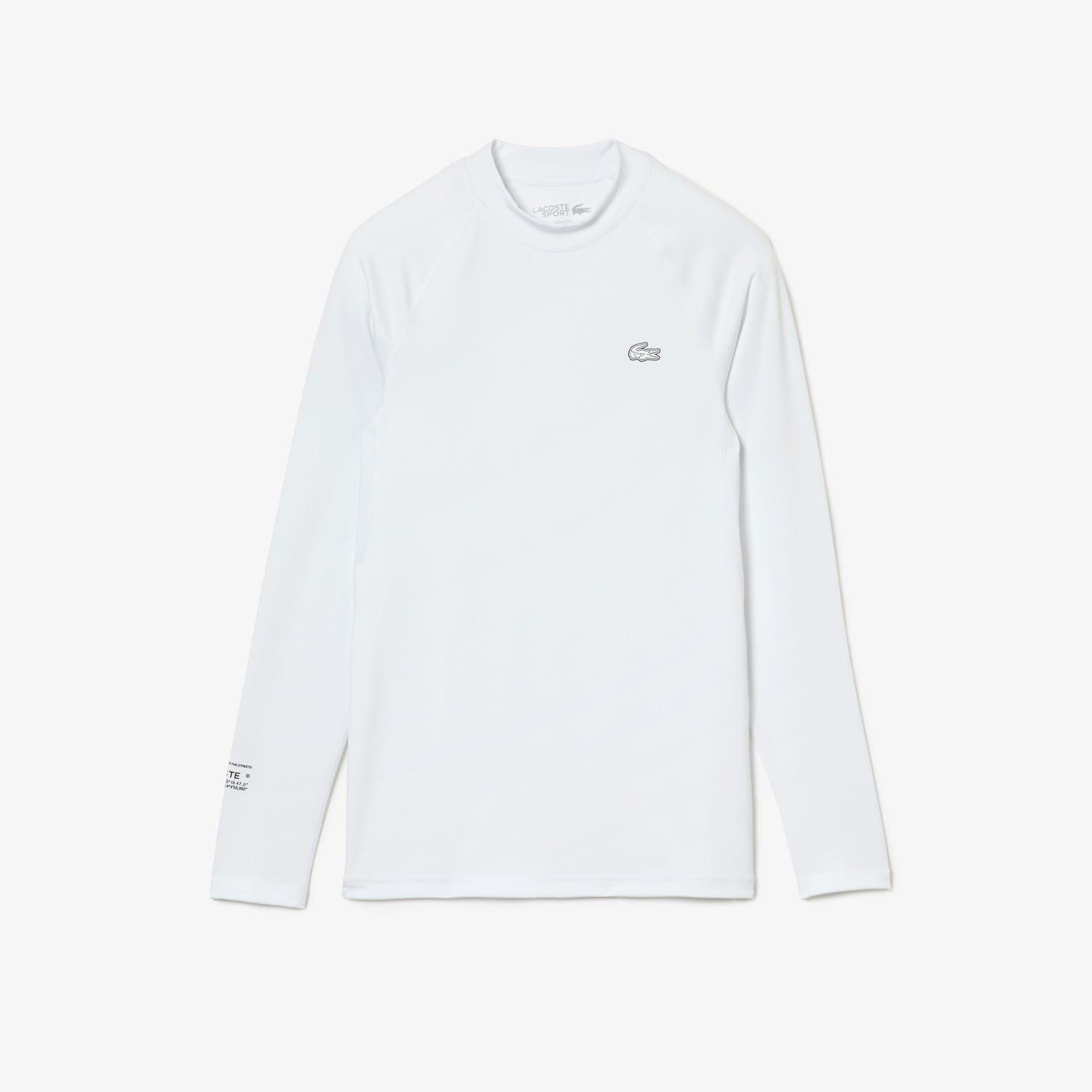 White - Lacoste - Long Sleeved Thermal Training T-Shirt - 3