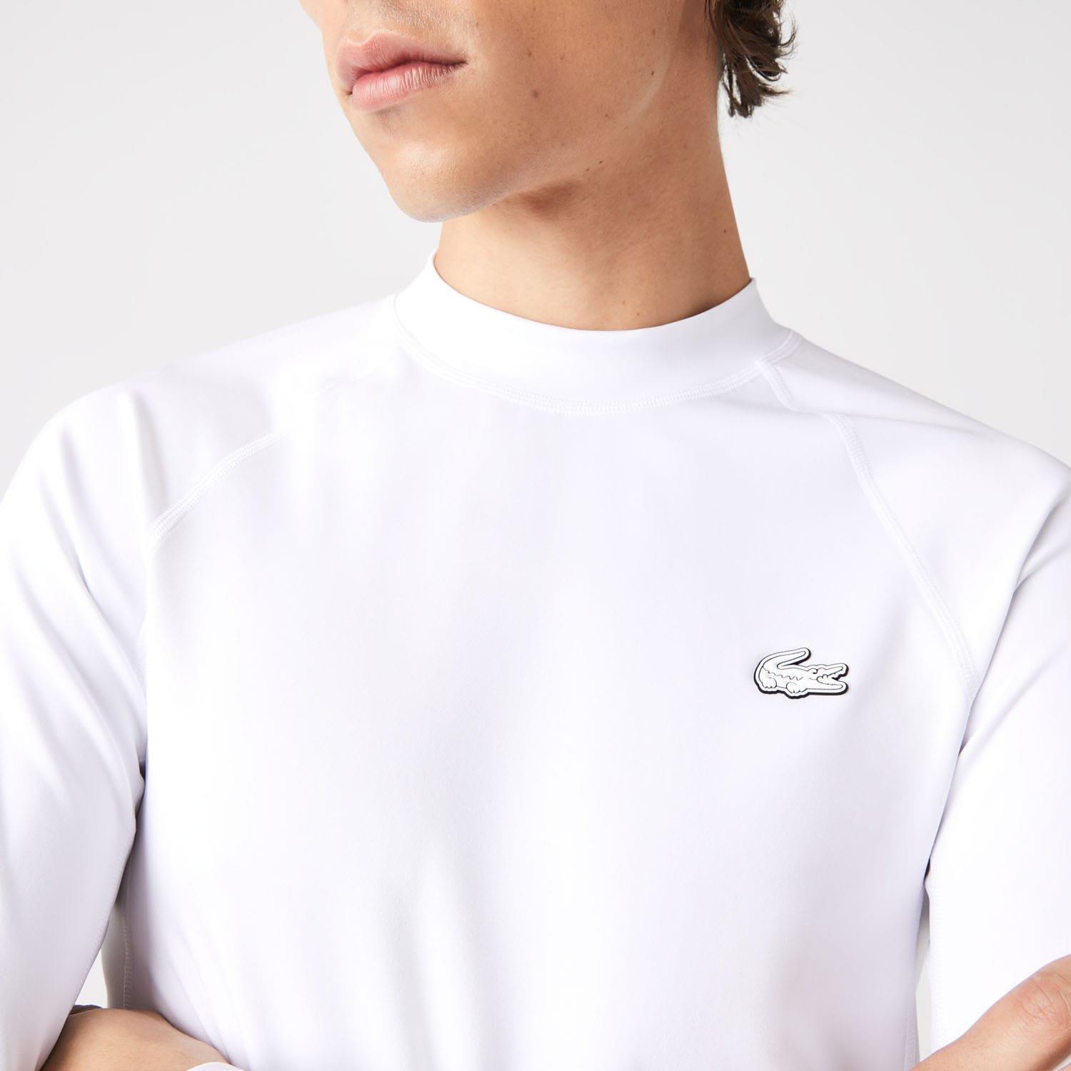 White - Lacoste - Long Sleeved Thermal Training T-Shirt - 5