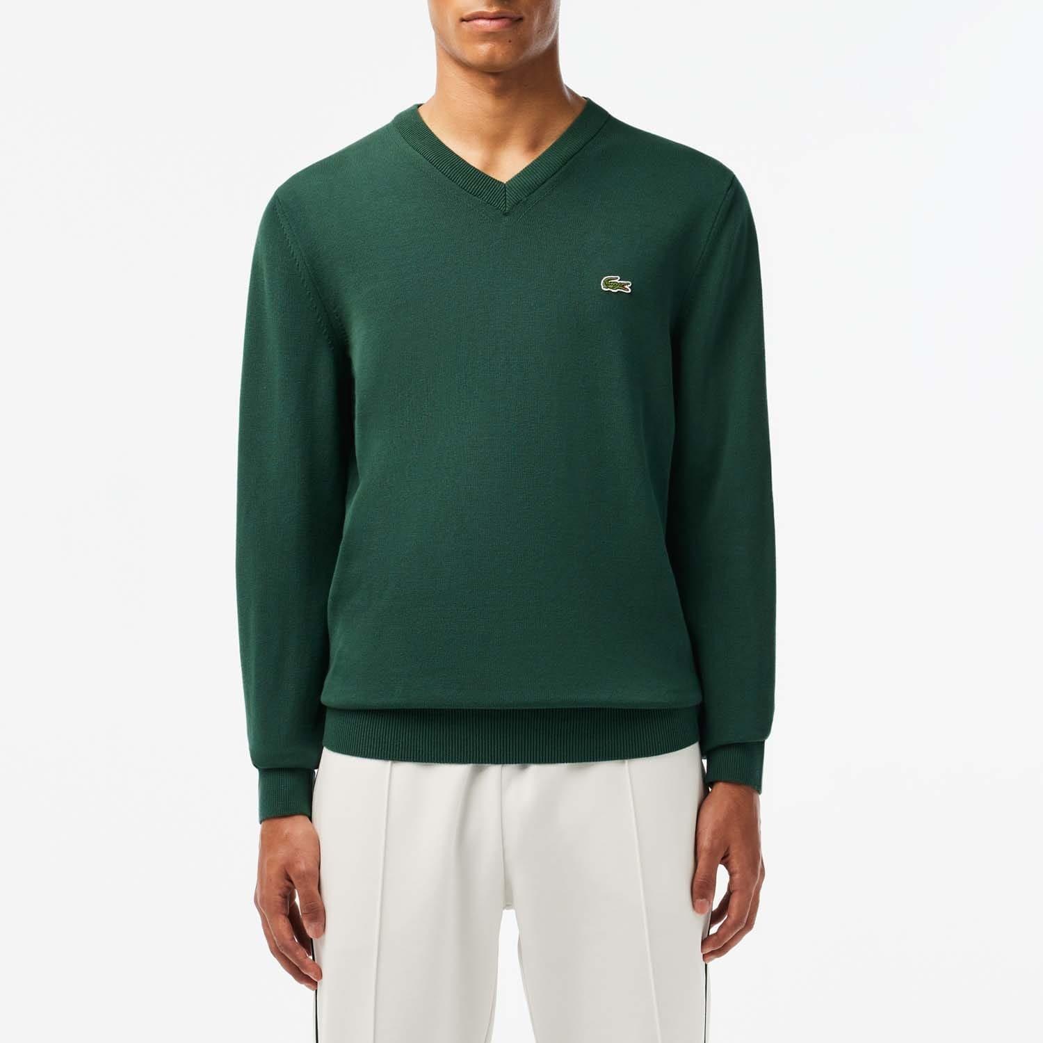 Green - Lacoste - Relaxed Fit Carded Wool Polo Sweatshirt - 1