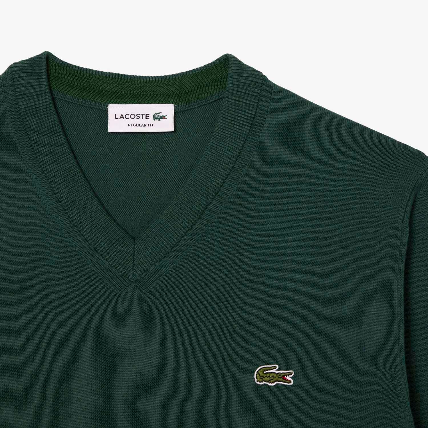 Green - Lacoste - Relaxed Fit Carded Wool Polo Sweatshirt - 4