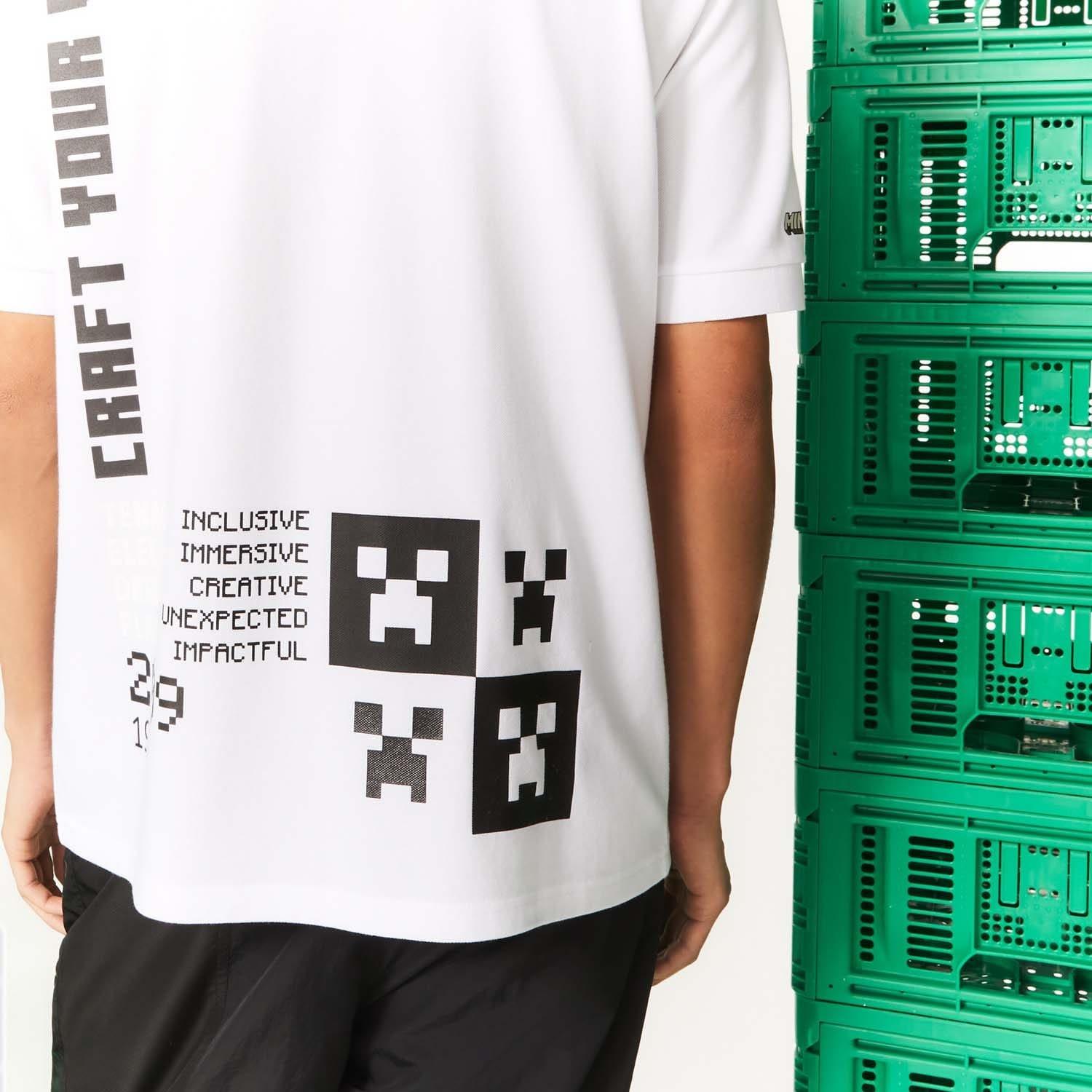 White - Lacoste - Live x Minecraft Polo Shirt - 5