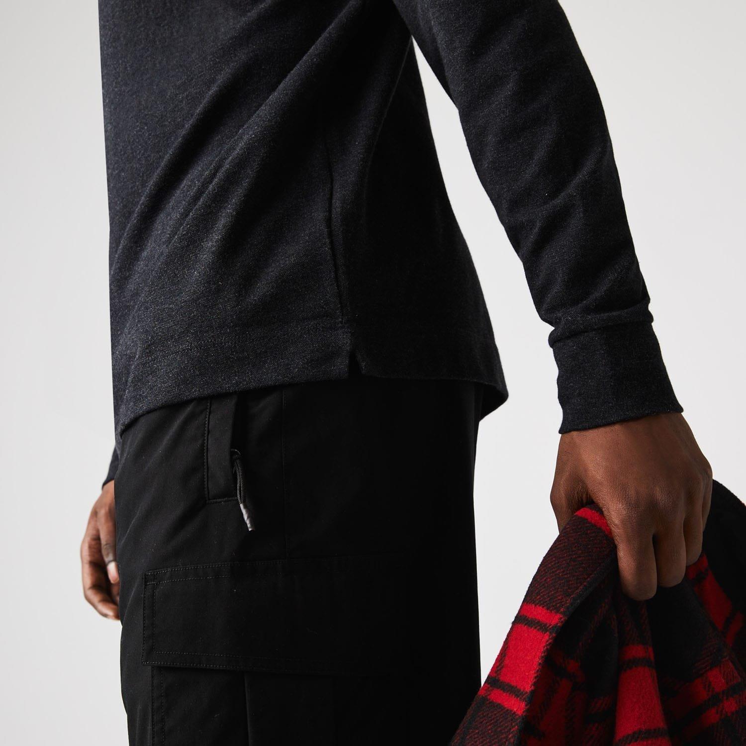 Black - Lacoste - Regular Fit Paris Stretch Piqu¿ Polo Shirt - 5