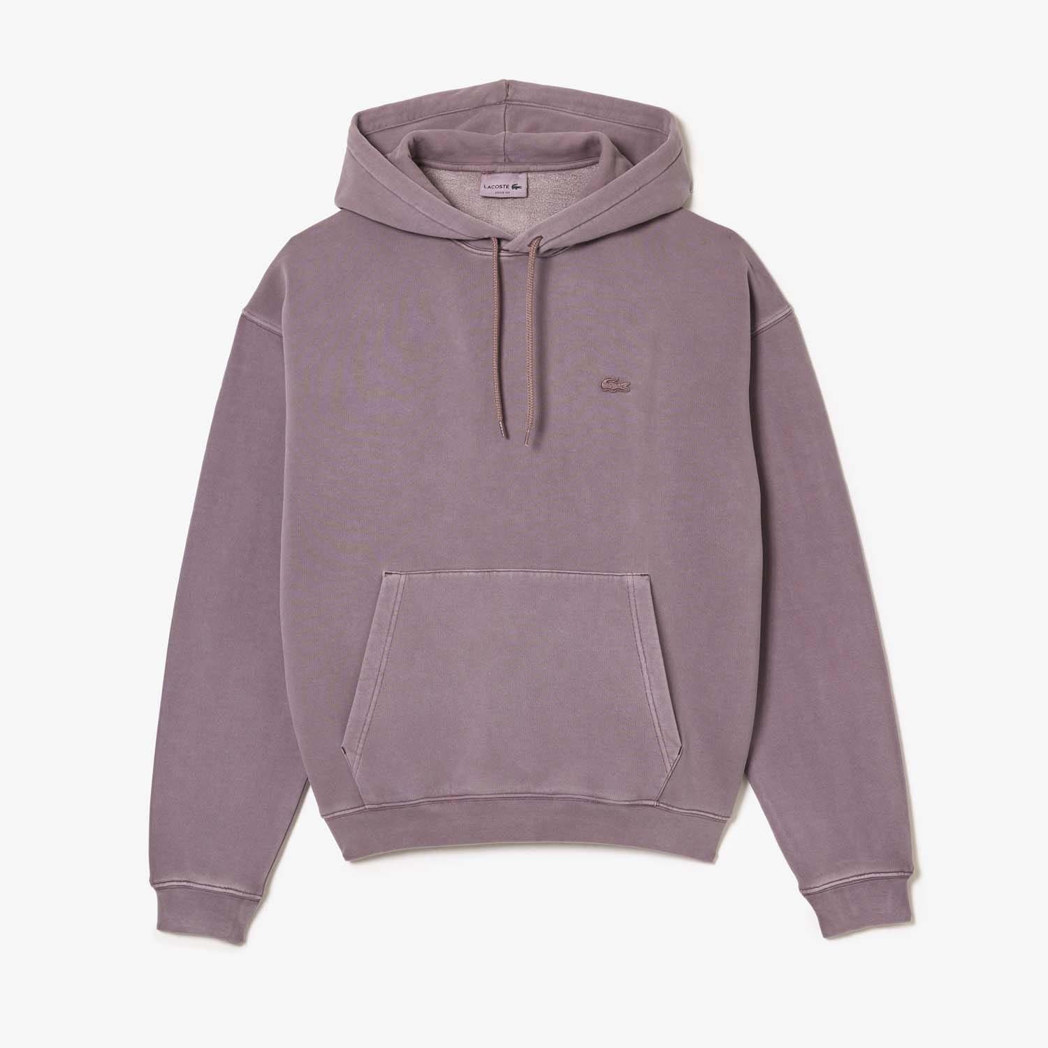 Purple - Lacoste - Loose Fit Cotton Fleece Jogger Hoodie - 1