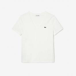 Lacoste V-Neck Loose Fit Cotton T-Shirt