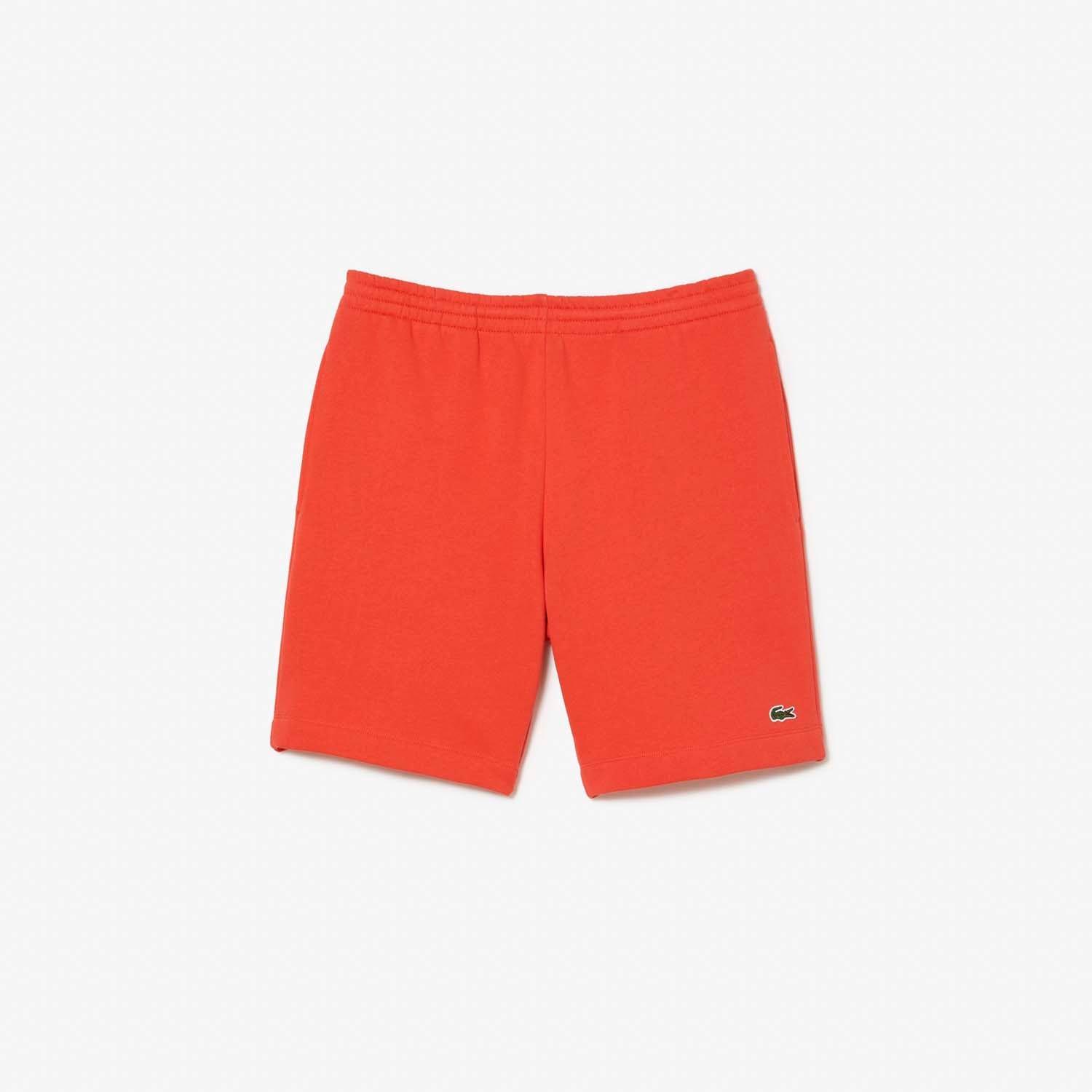 Orange - Lacoste - Regular Fit Fleece Shorts - 1