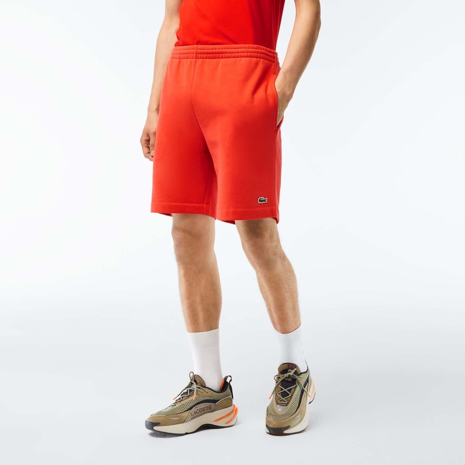 Orange - Lacoste - Regular Fit Fleece Shorts - 2