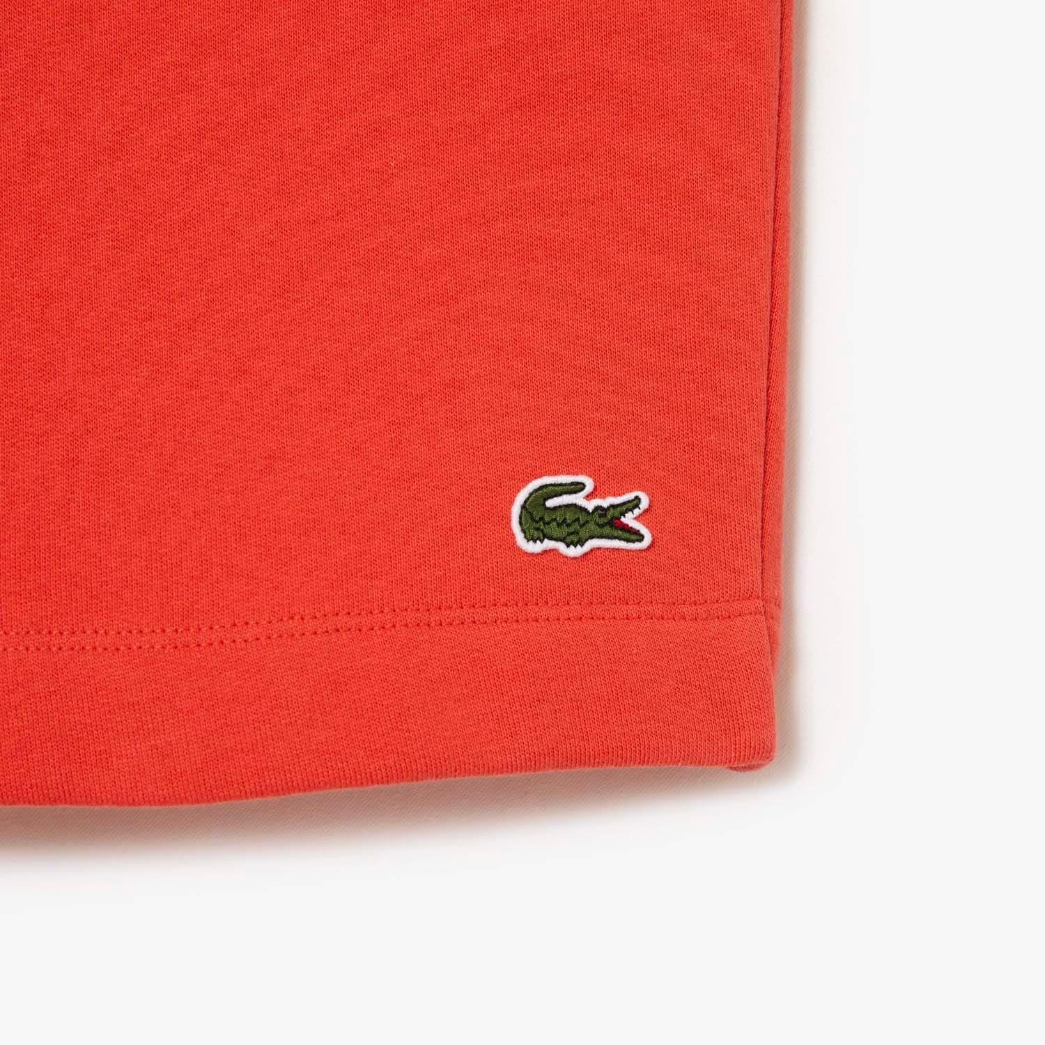 Orange - Lacoste - Regular Fit Fleece Shorts - 3