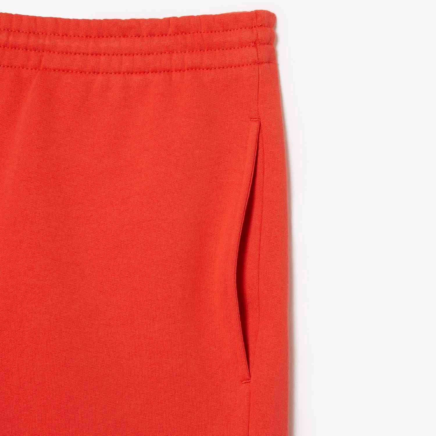 Orange - Lacoste - Regular Fit Fleece Shorts - 4