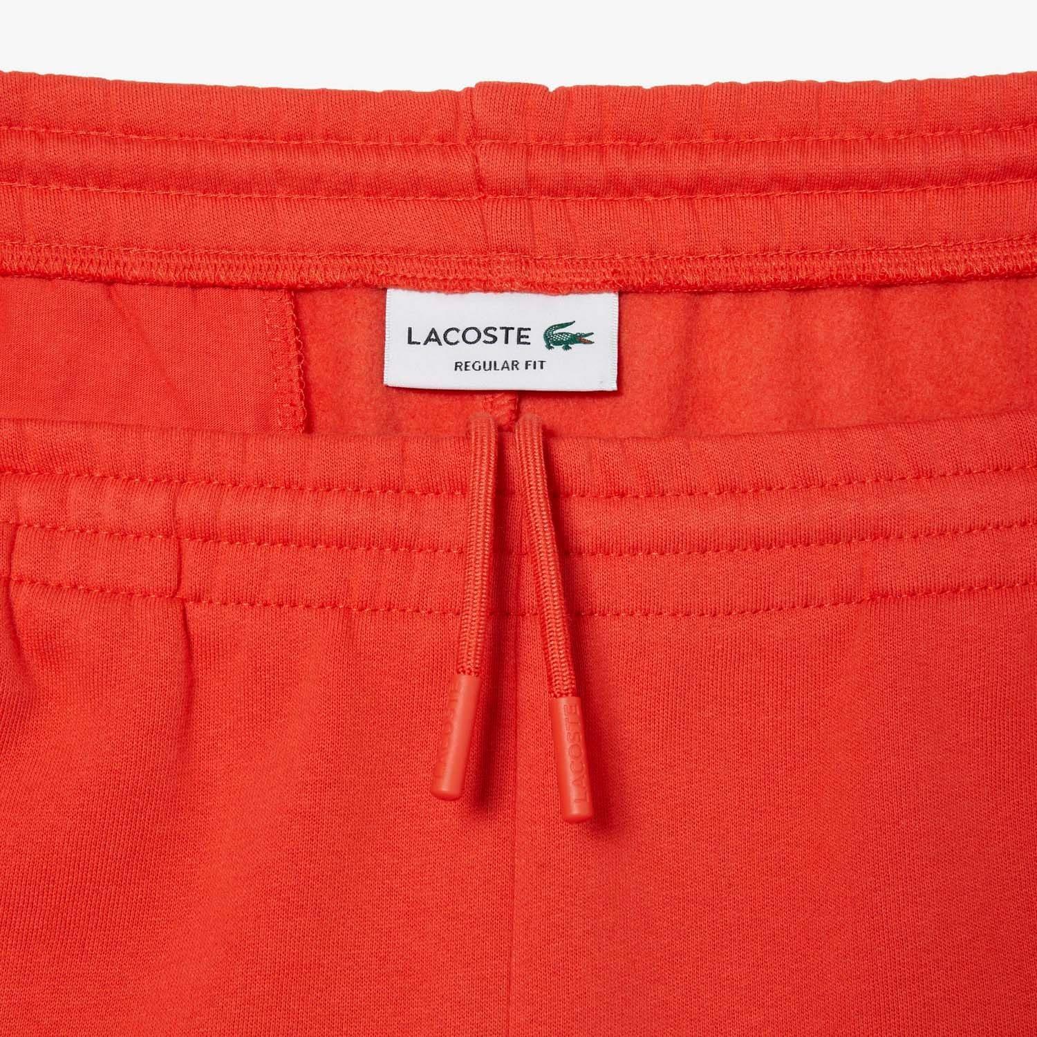 Orange - Lacoste - Regular Fit Fleece Shorts - 5