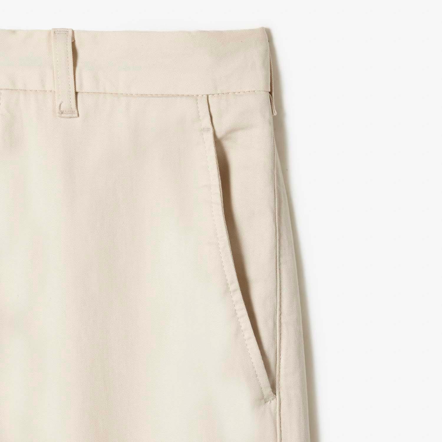 Cream - Lacoste - Stretch Cotton Tapered Chinos - 2