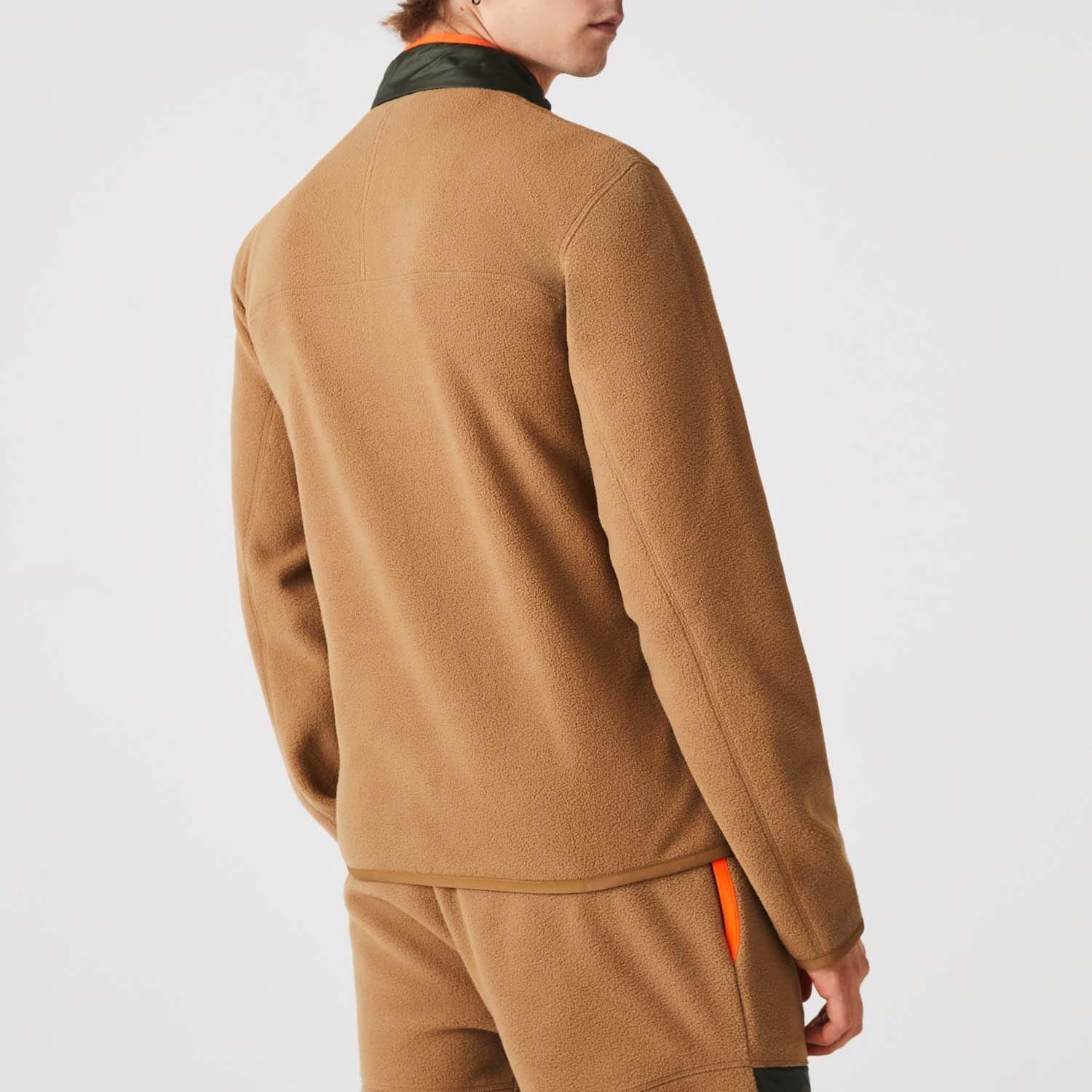 Brown - Lacoste - Fleece Jacket - 2