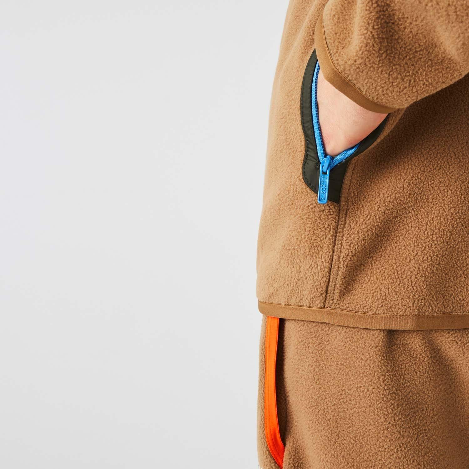 Brown - Lacoste - Fleece Jacket - 5