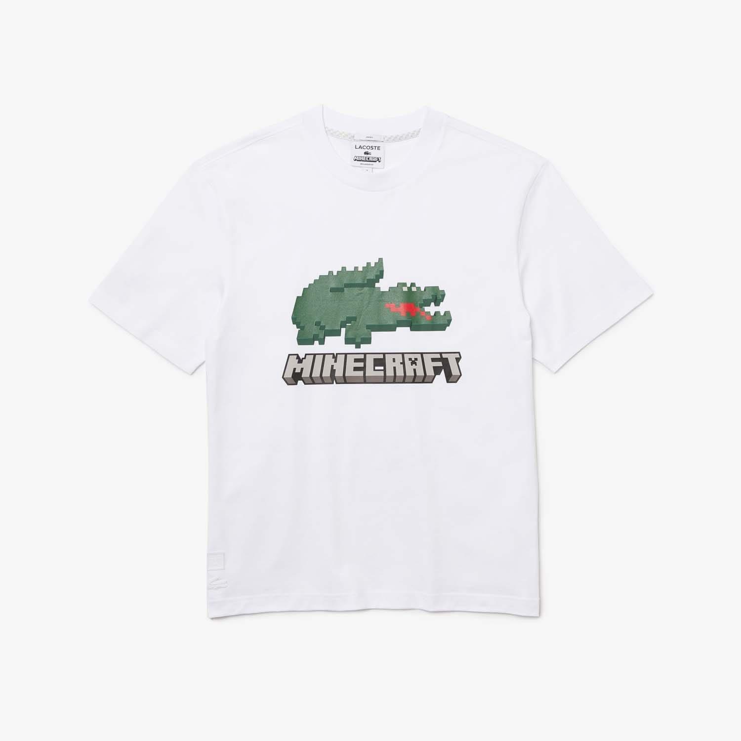 White - Lacoste - x Minecraft Print T-Shirt - 1