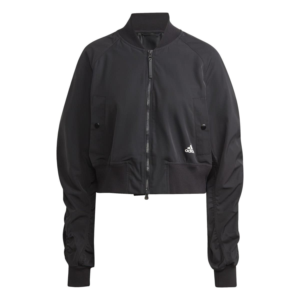 Black - adidas - Women's Collective Power Bomber Water-Repellent Loose Fit Softshell Jacket - 2