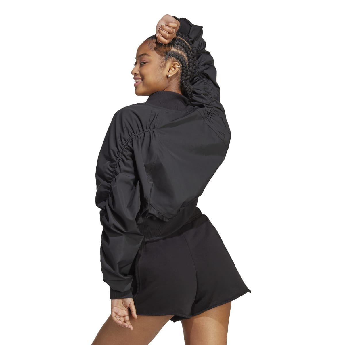 Black - adidas - Women's Collective Power Bomber Water-Repellent Loose Fit Softshell Jacket - 5