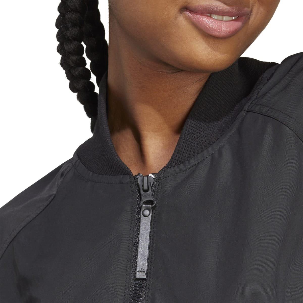 Black - adidas - Women's Collective Power Bomber Water-Repellent Loose Fit Softshell Jacket - 7