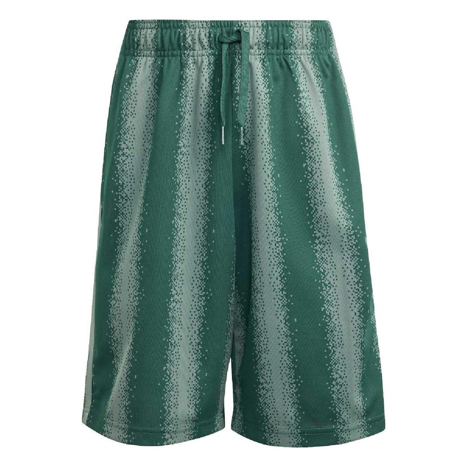 Green - adidas Originals - adidas Originals Minecraft Oversized Knee Length Shorts - 1