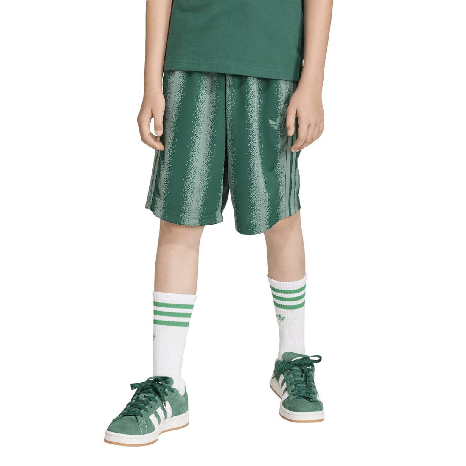 Green - adidas Originals - adidas Originals Minecraft Oversized Knee Length Shorts - 2