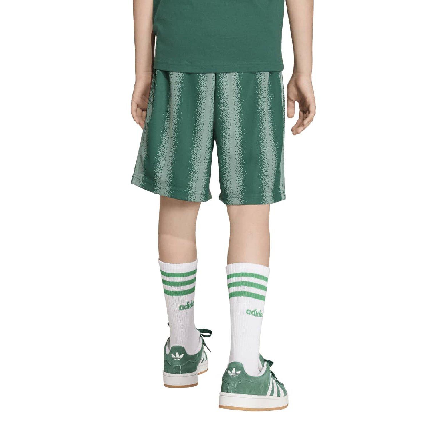 Green - adidas Originals - adidas Originals Minecraft Oversized Knee Length Shorts - 3