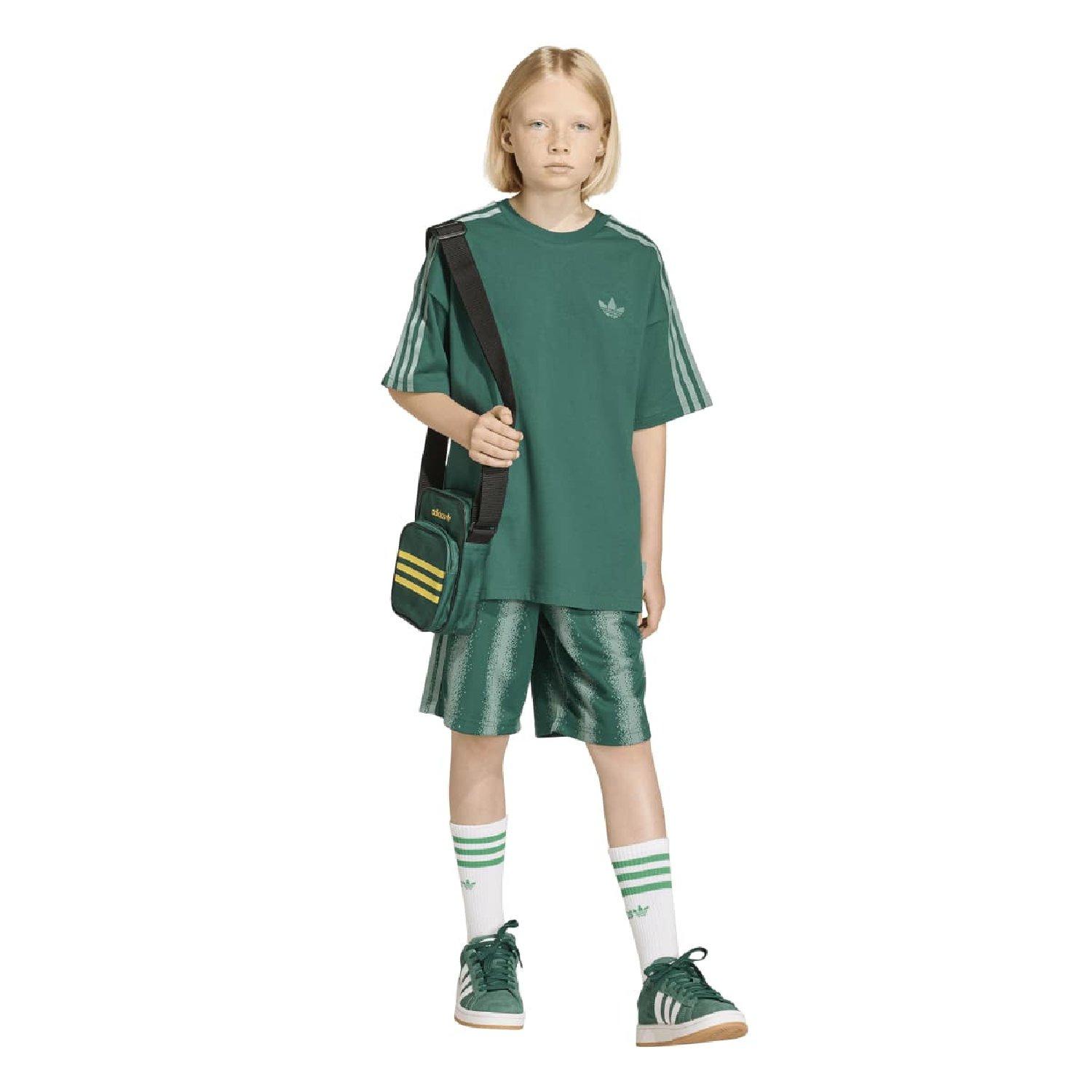 Green - adidas Originals - adidas Originals Minecraft Oversized Knee Length Shorts - 4
