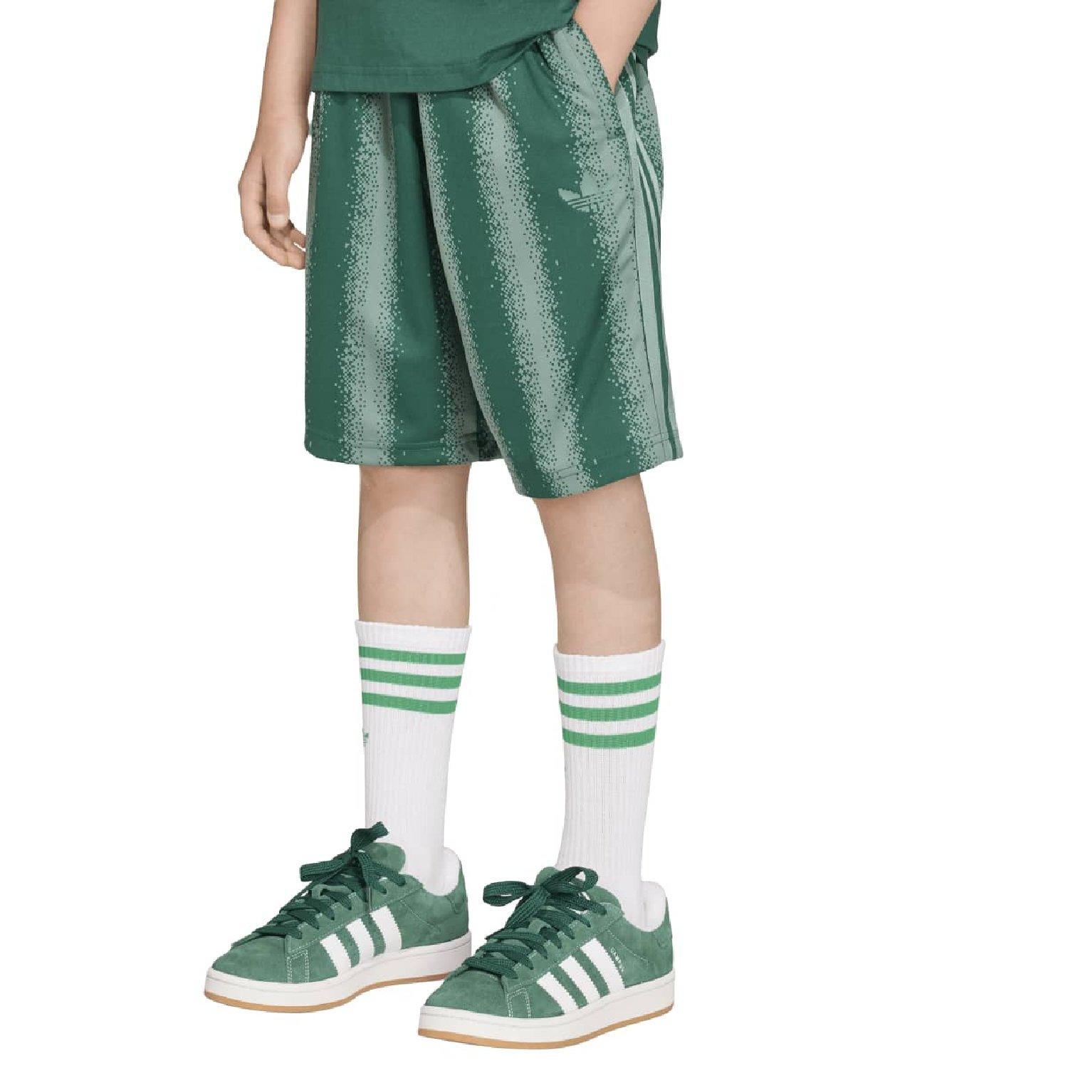 Green - adidas Originals - adidas Originals Minecraft Oversized Knee Length Shorts - 5