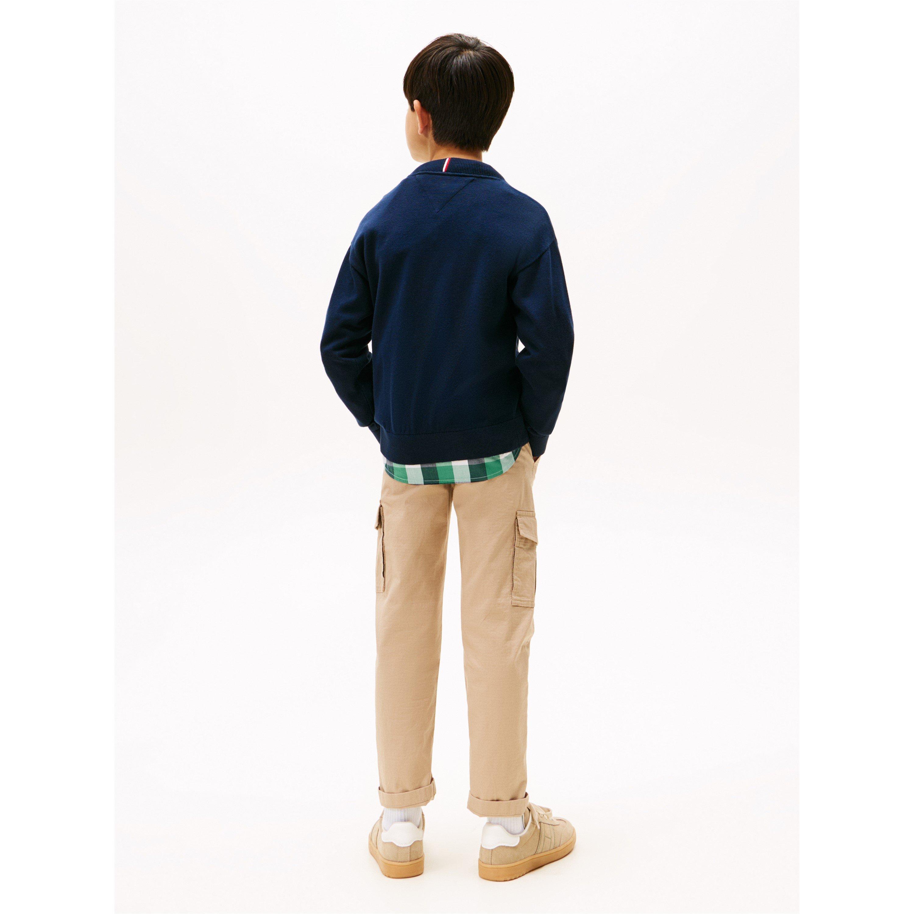 Night Navy C1G - Tommy Hilfiger - Kids' Graphic Crew Neck Jumper - 5