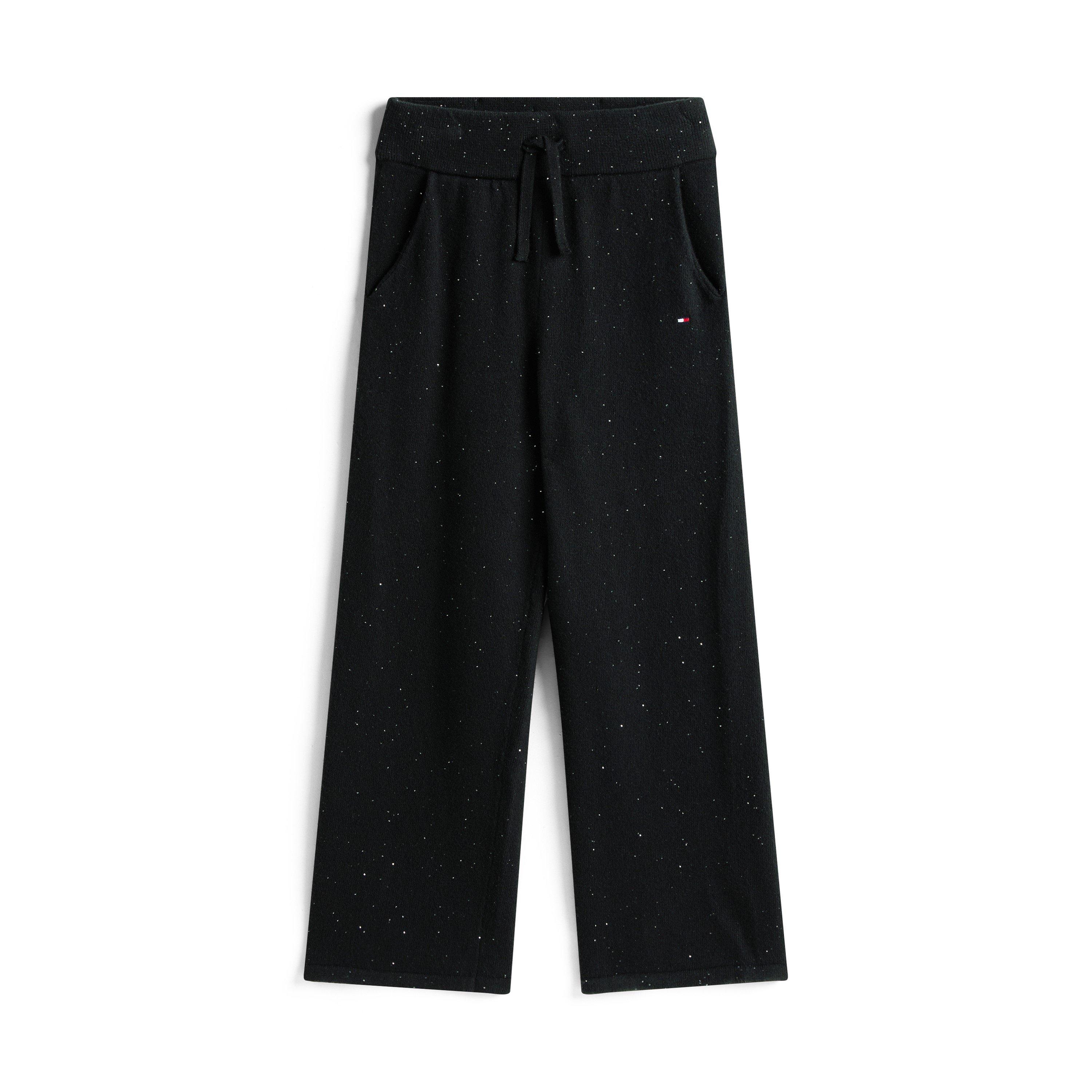 Tommy Hilfiger Girls Kids' Sequin Knitted Trousers - Black Bds - 10Y