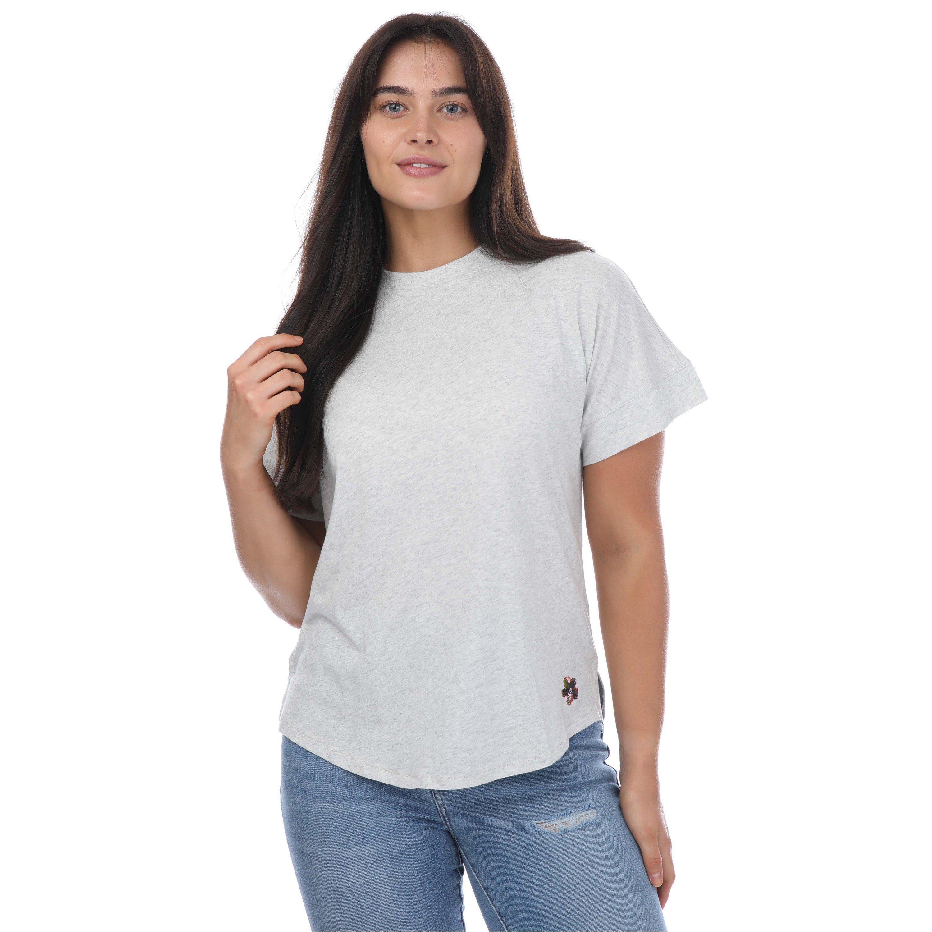 Grey - Ted Baker - Erisana Easy Fit Grown Up Sleeve T-Shirt - 1